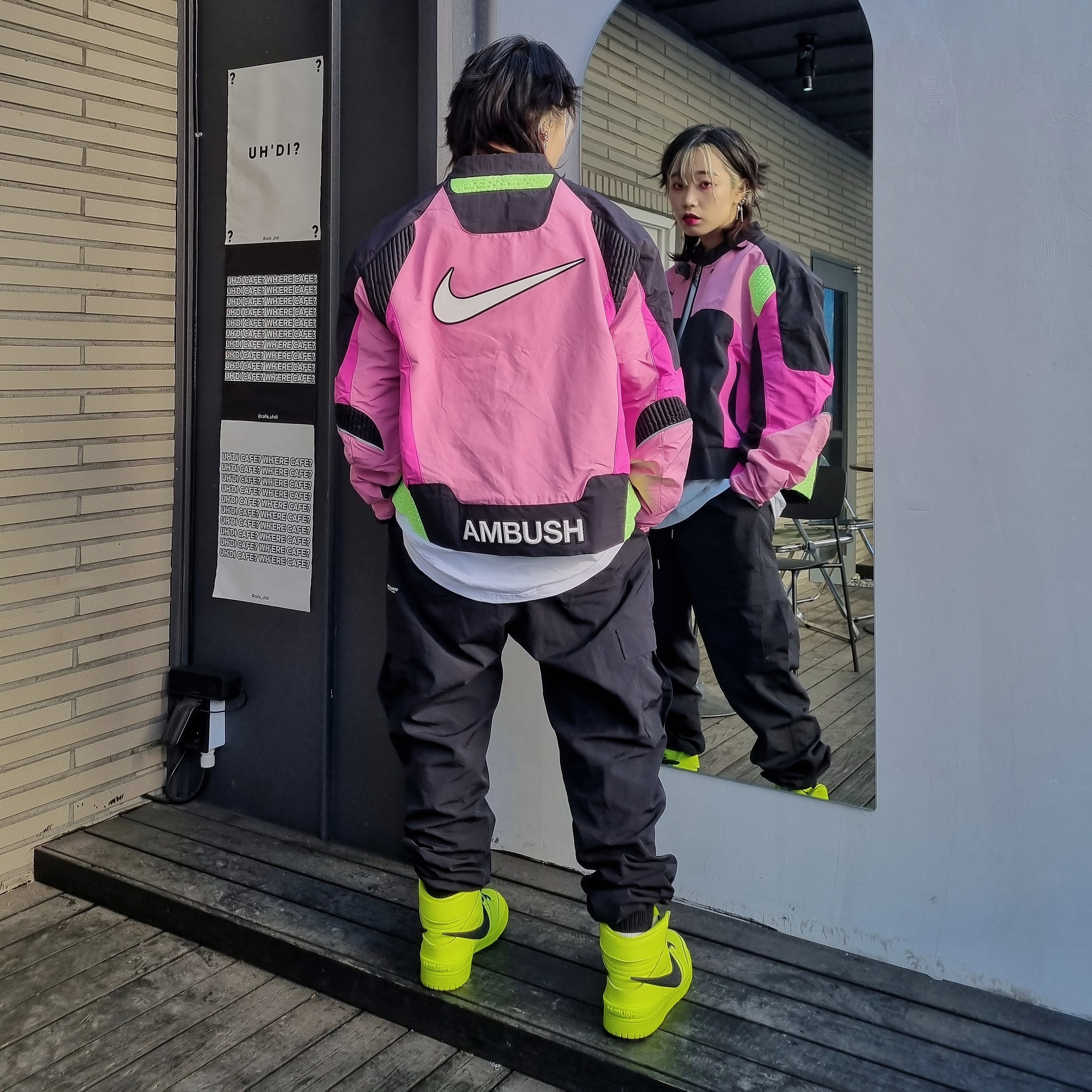 Nike x Ambush NRG Motorcycle Jacket Magic Flamingo - Asia 착용 스타일 - 2