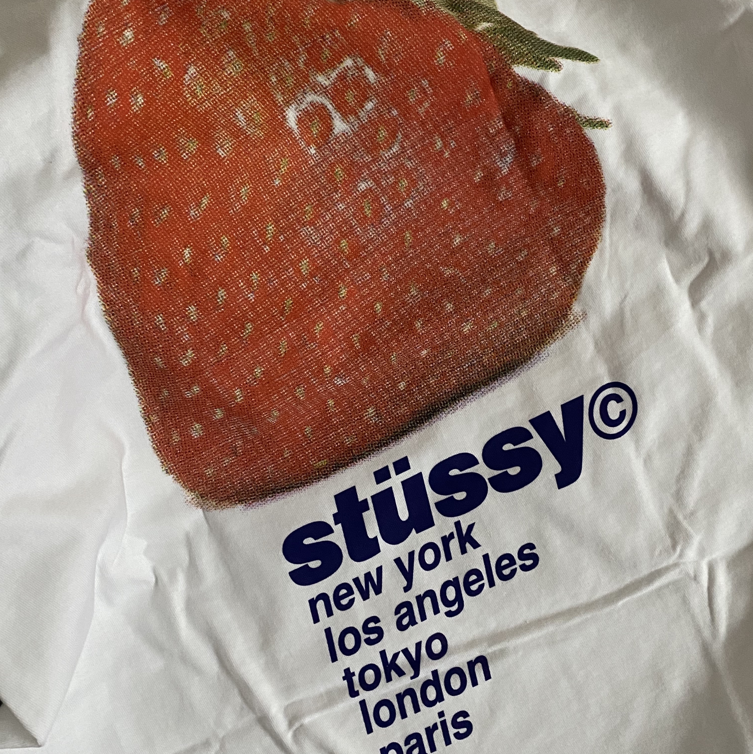 Stussy Strawberry T-Shirt White 착용 스타일