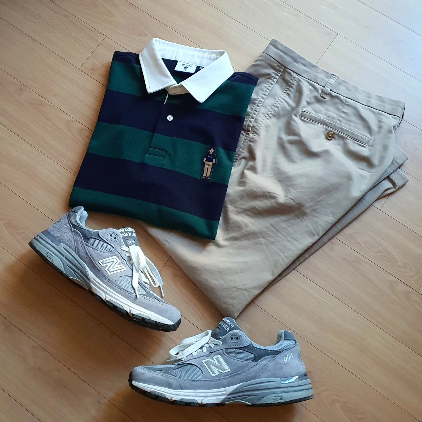 New Balance 993 Made in USA Grey - D Standard 착용 스타일 - 2