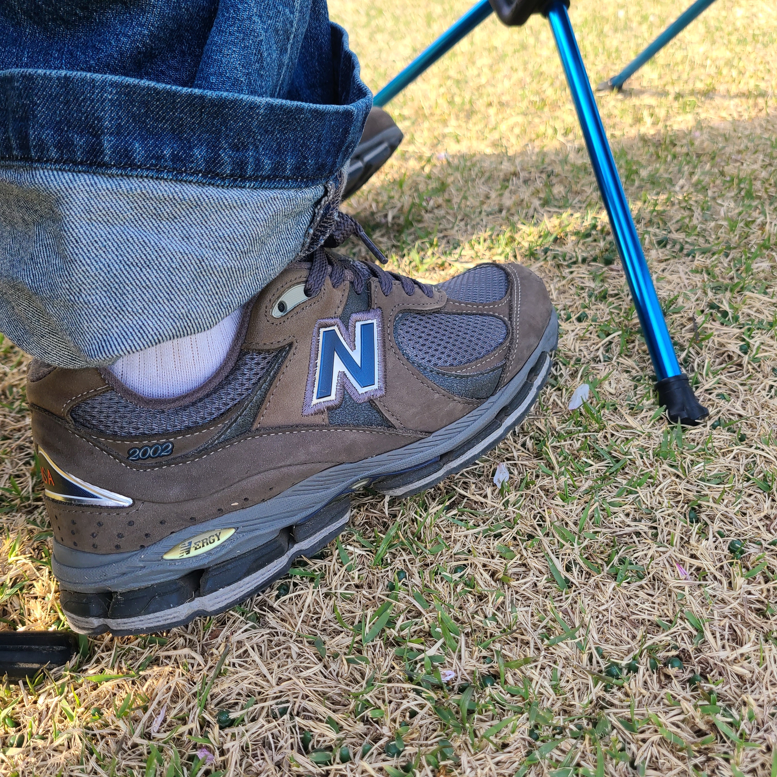 New Balance 2002 Made in USA Grey Navy, Porter Tanker Shoulder Bag S Sage Green 착용 스타일 - 4