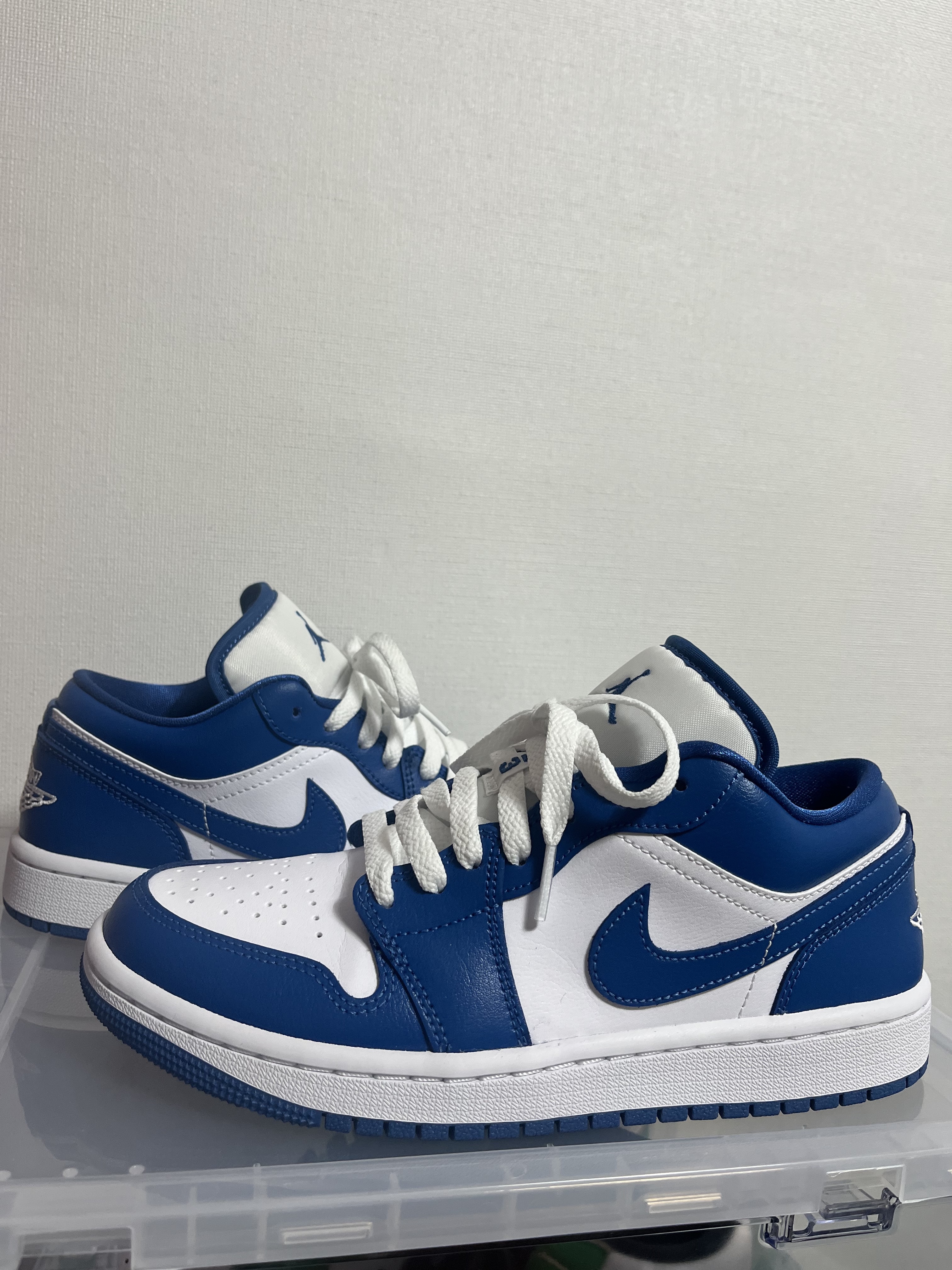 (W) Jordan 1 Low White Dark Marina Blue 착용 스타일
