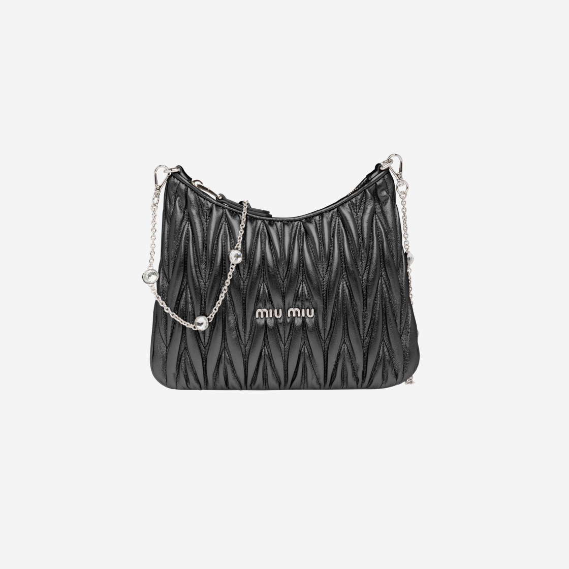 Miu Miu Black x White 2way Mesh Shoulder Bag with Strap 10MM1021