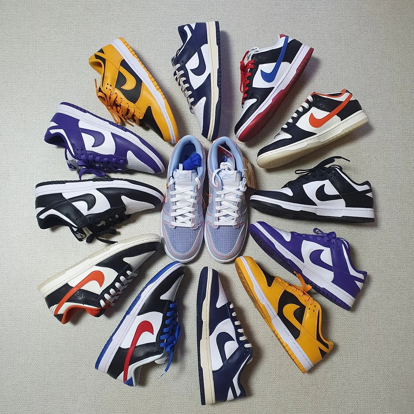 Nike x Union Dunk Low Passport Pack Argon, Nike Dunk Low Retro Black 착용 스타일 - 5