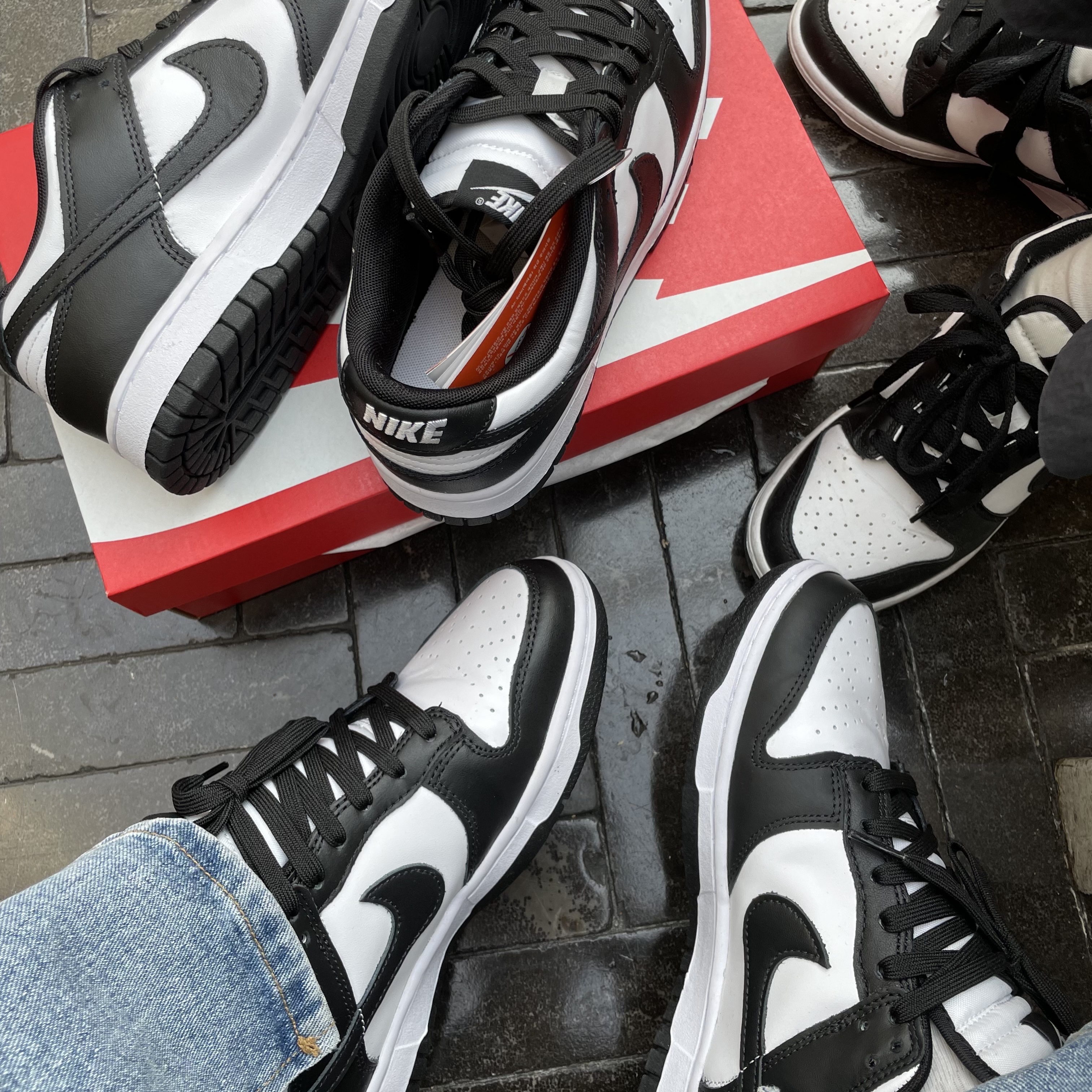 Nike Dunk Low Retro Black, (GS) Nike Dunk Low Black 착용 스타일