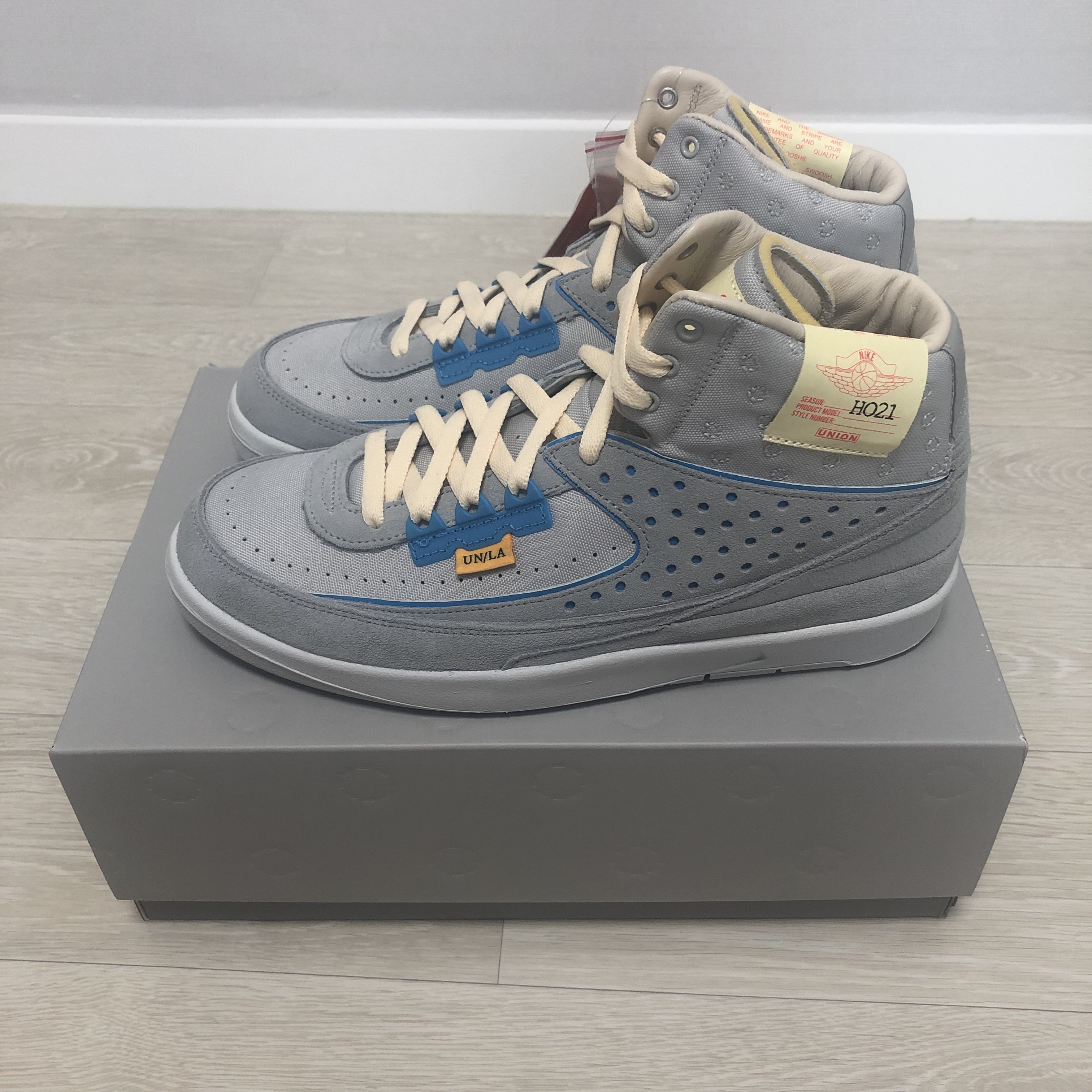 Jordan 2 x Union Retro SP Grey Fog 착용 스타일 - 2