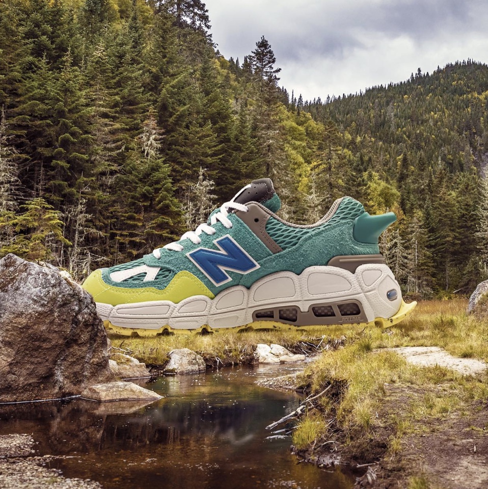 New Balance x Salehe Bembury 574 Yurt Pink Blue, New Balance x Salehe Bembury 574 Yurt Black 착용 스타일 - 2