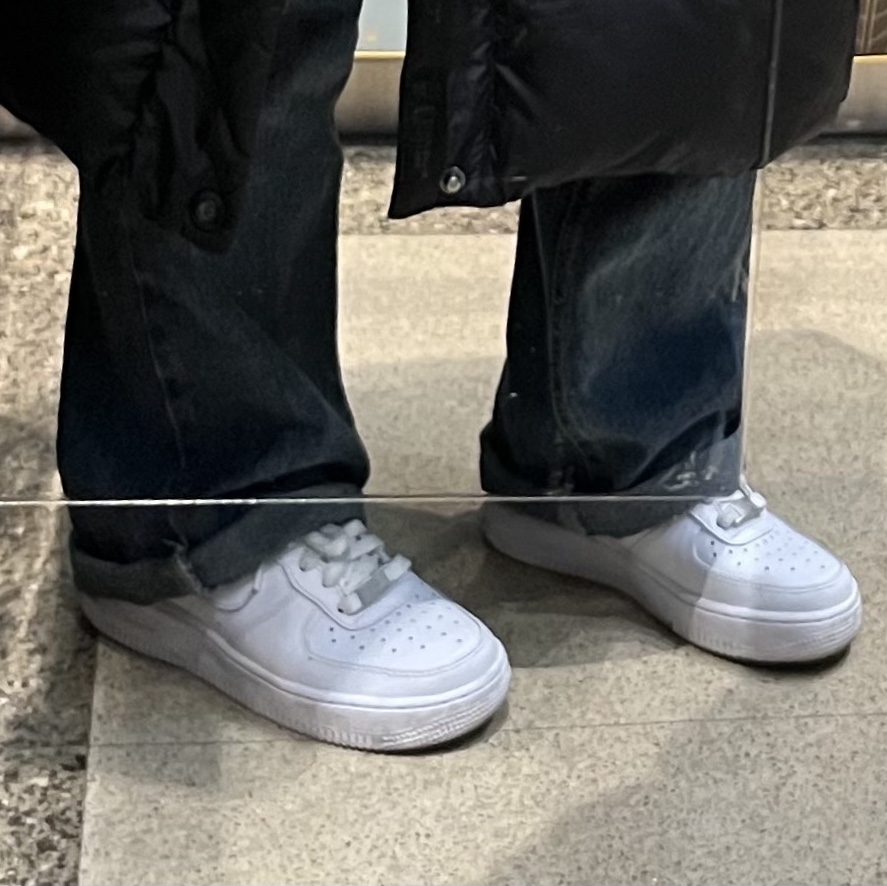 (W) Nike Air Force 1 '07 Low White, Nike Air Force 1 '07 Low White 착용 스타일 - 2