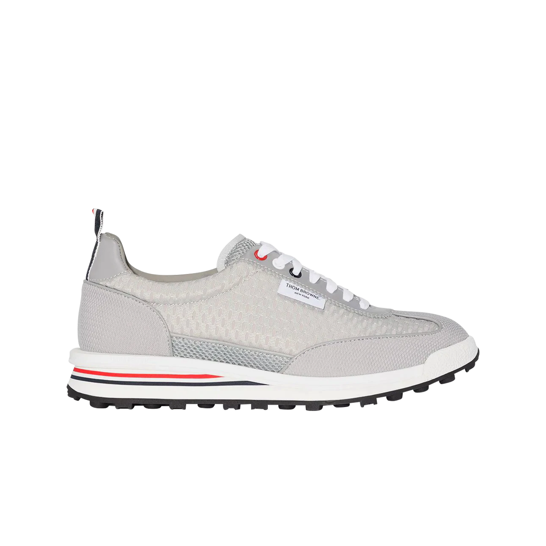 MFD228B-03193-035 Thom Browne Heavy Athletic Mesh Tech Runner Medium Grey