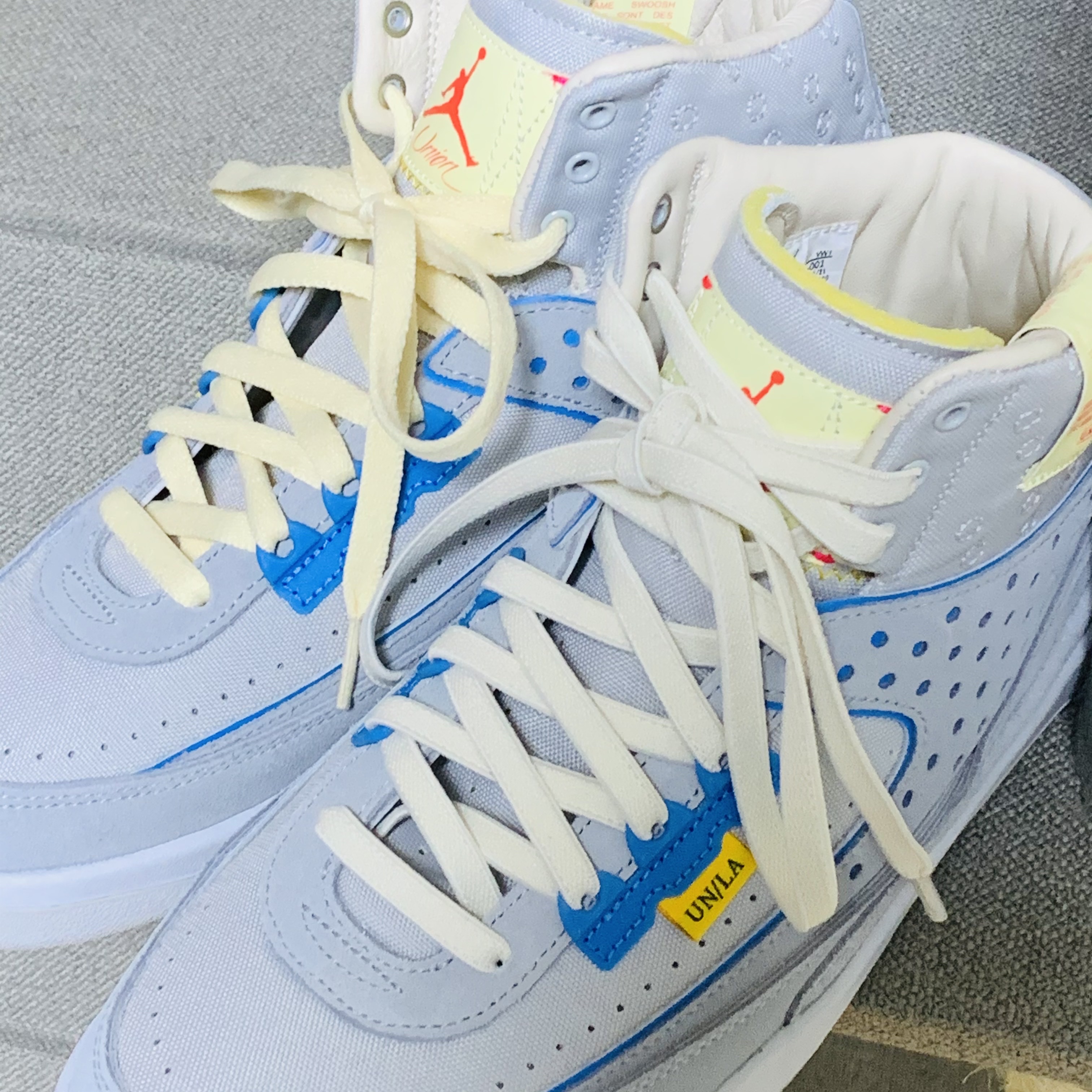 Jordan 2 x Union Retro SP Grey Fog 착용 스타일 - 2