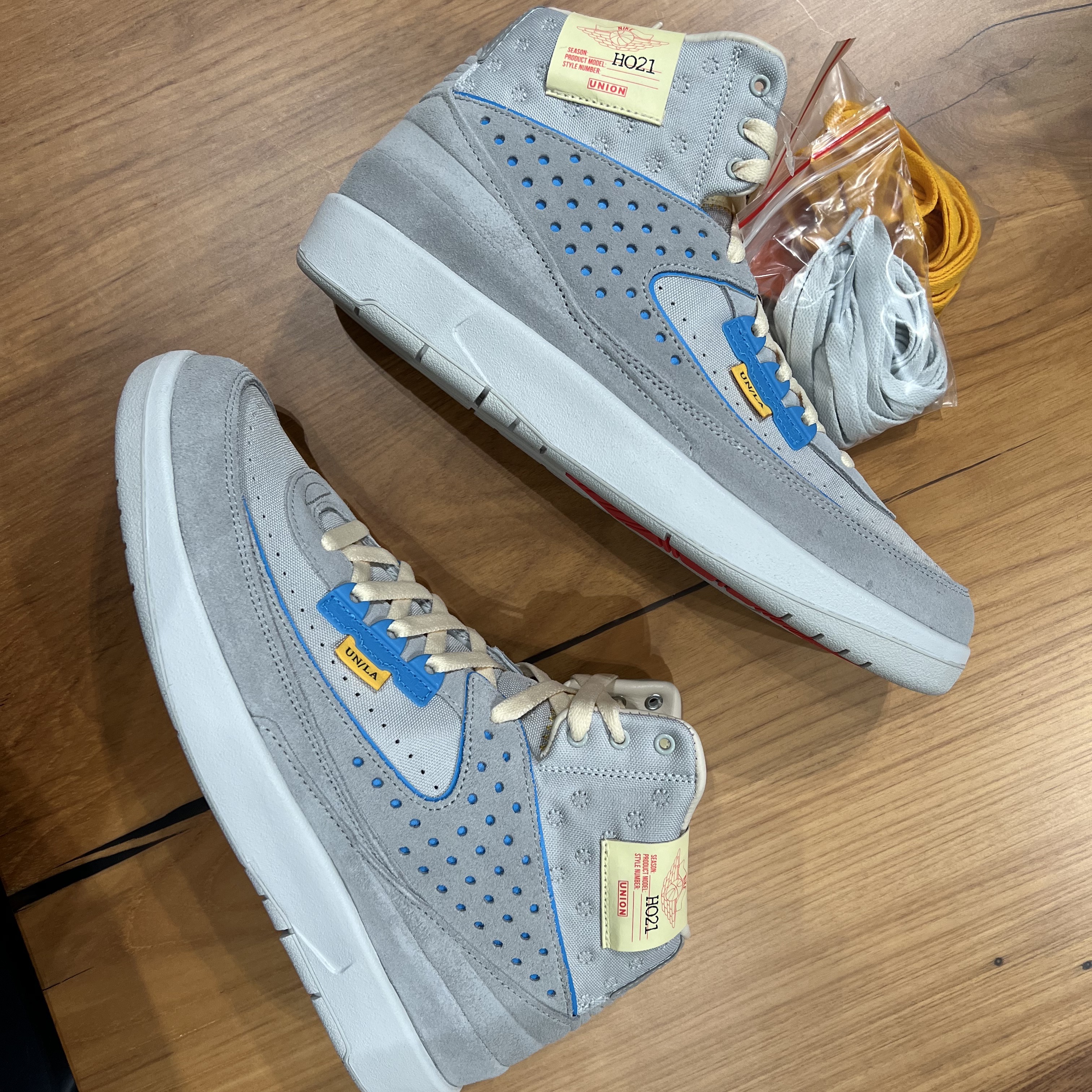 Jordan 2 x Union Retro SP Grey Fog 착용 스타일 - 4