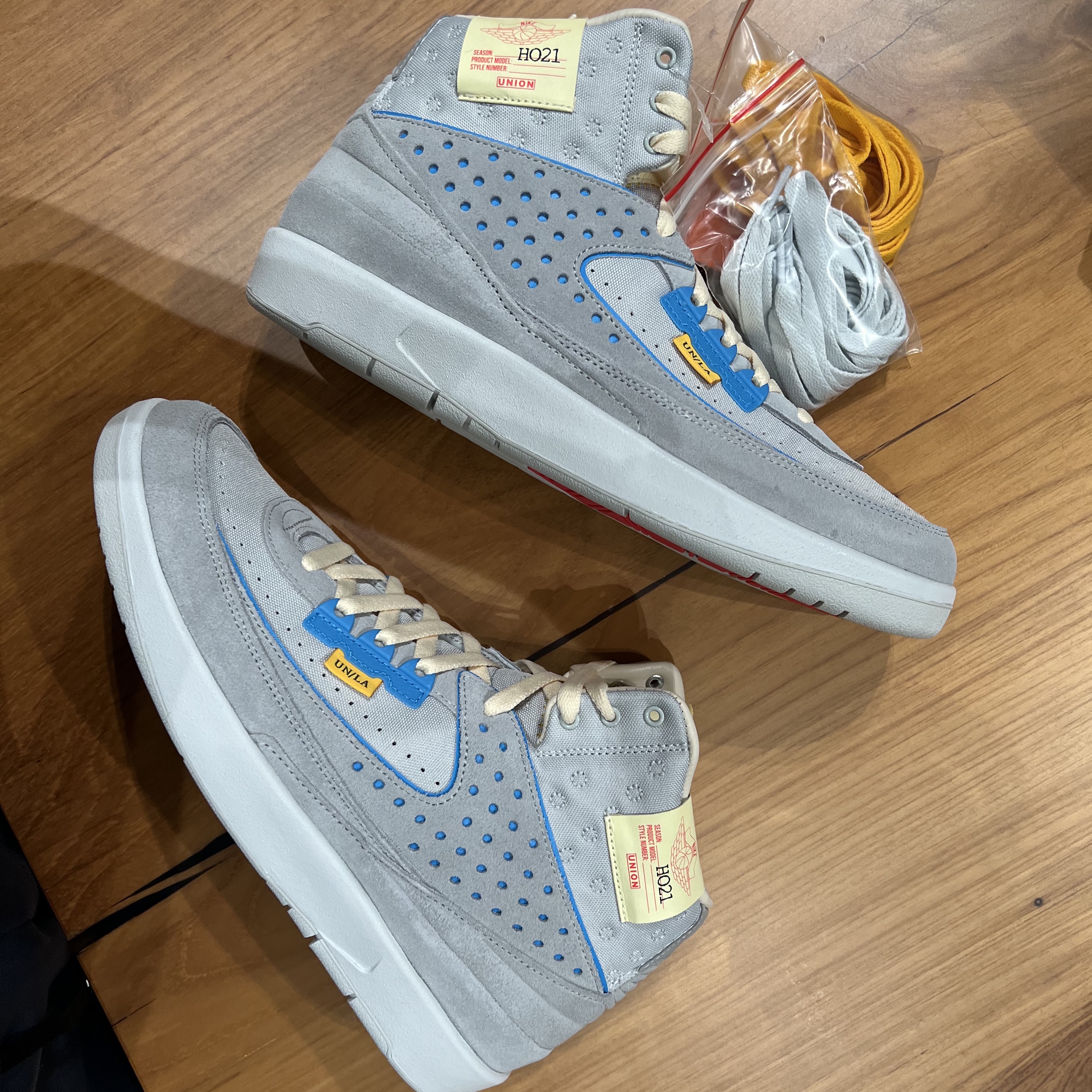 Jordan 2 x Union Retro SP Grey Fog 착용 스타일 - 3
