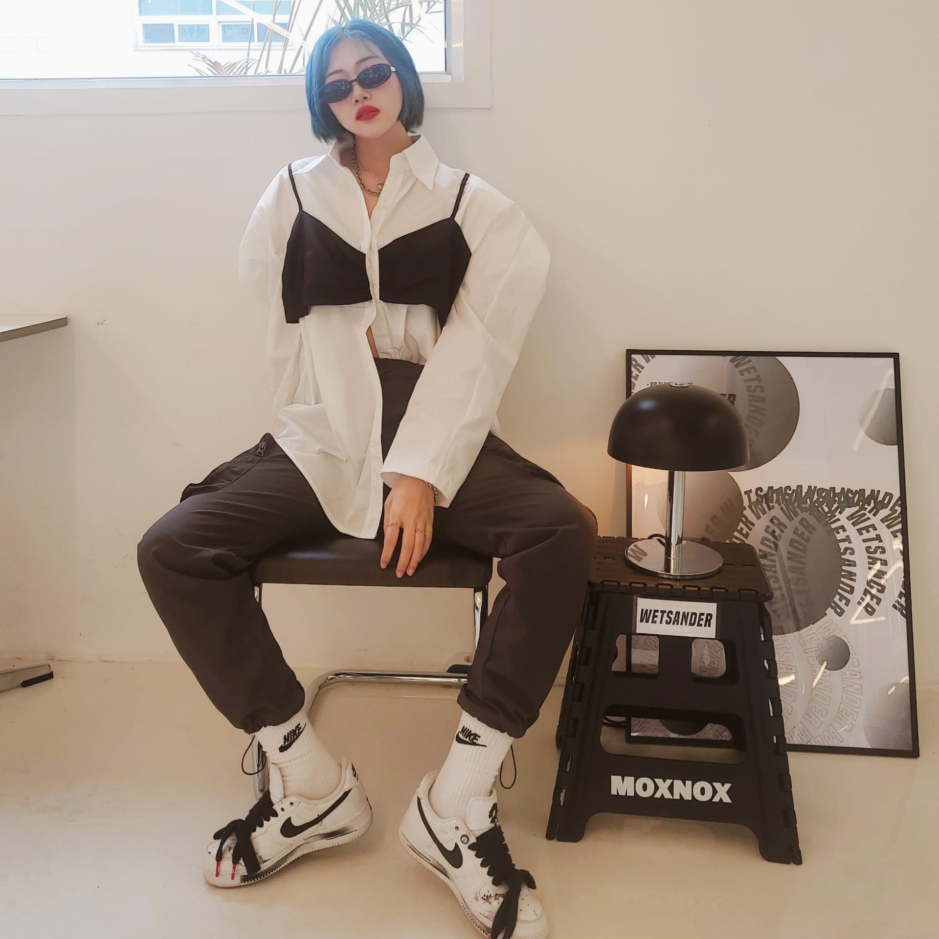 Nike x Peaceminusone Air Force 1 Low Para-Noise 2.0 착용 스타일