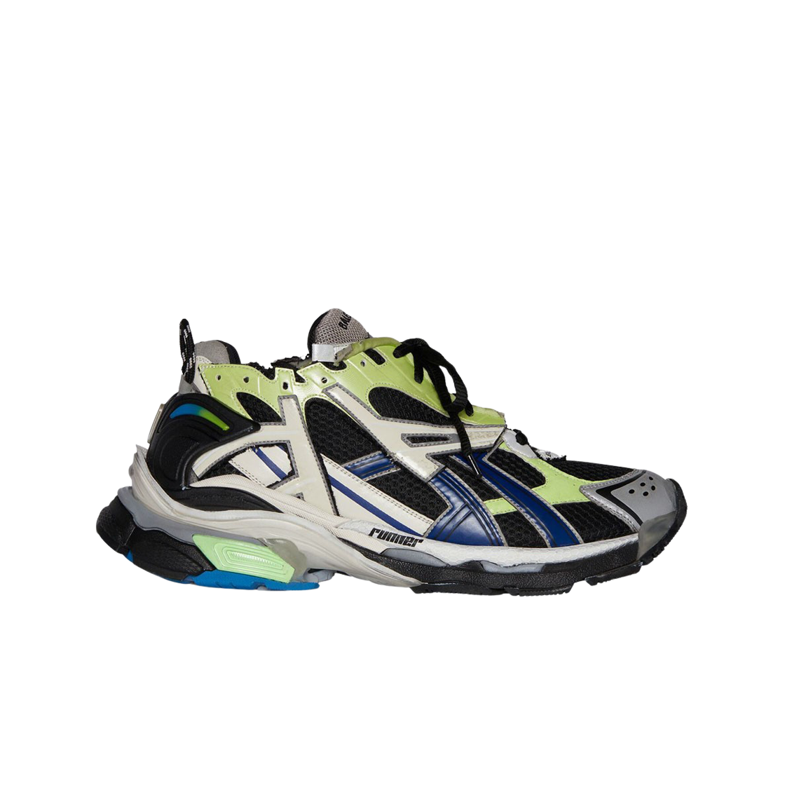 발렌시아가 러너 스니커즈 그레이 그린 블루