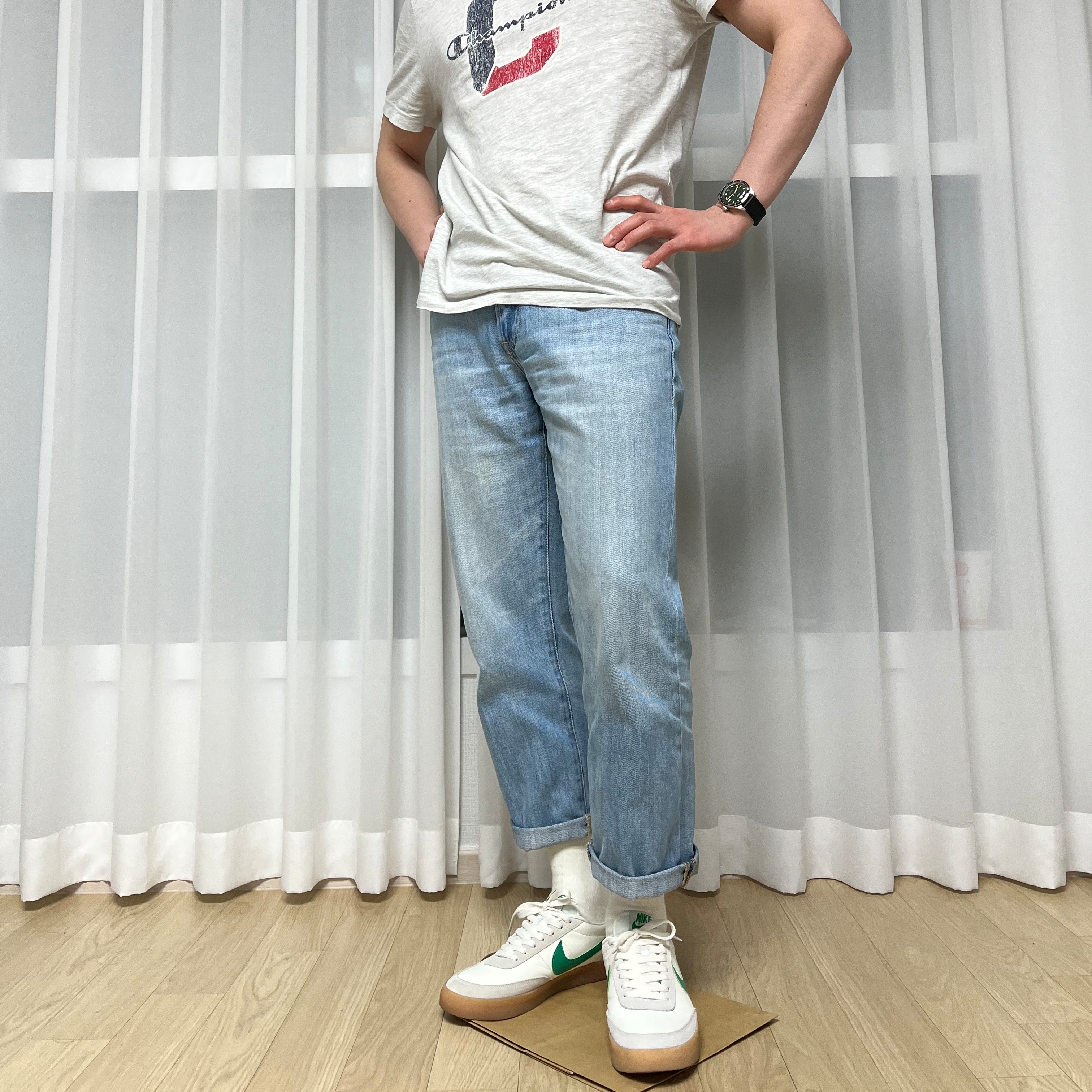 Nike x J.Crew Killshot 2 Lucid Green 착용 스타일