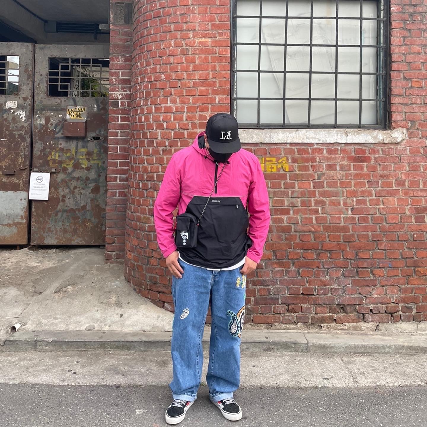 Vans Vault x Stussy OG Sk8-Hi LX, Stussy x Noma t.d. Big OL' Jean Stone Wash 착용 스타일 - 3