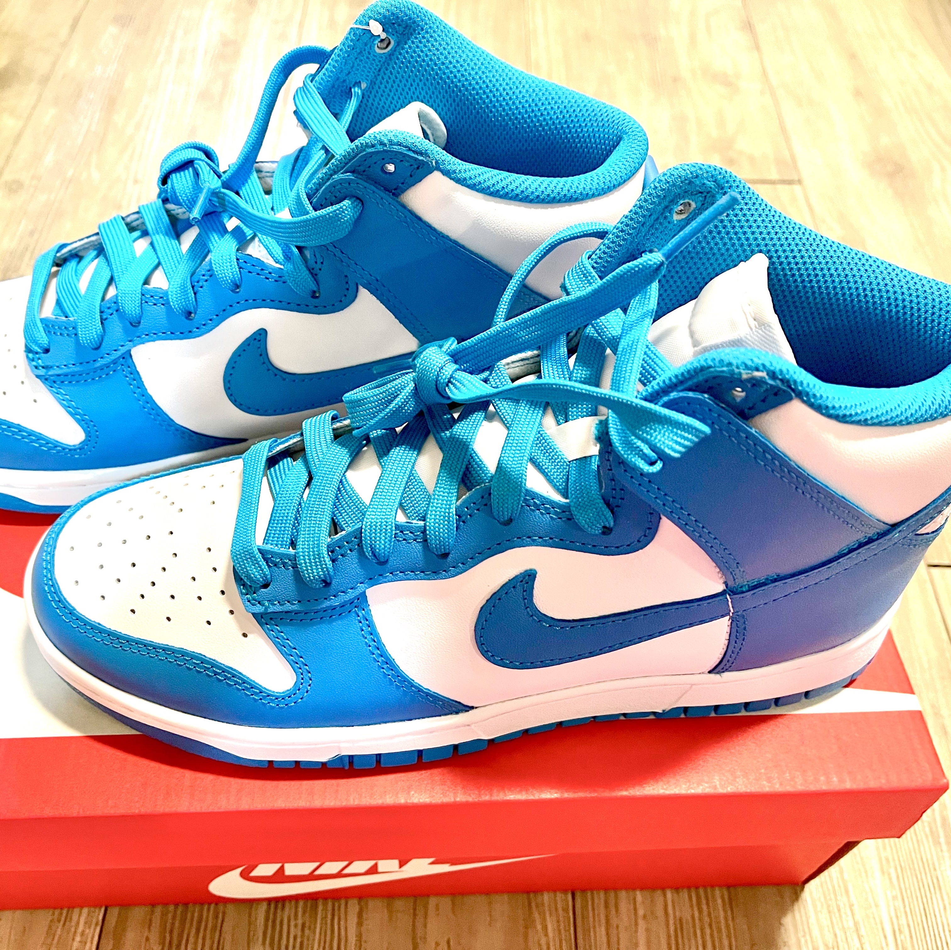 Nike Dunk High Retro Championship Blue 착용 스타일