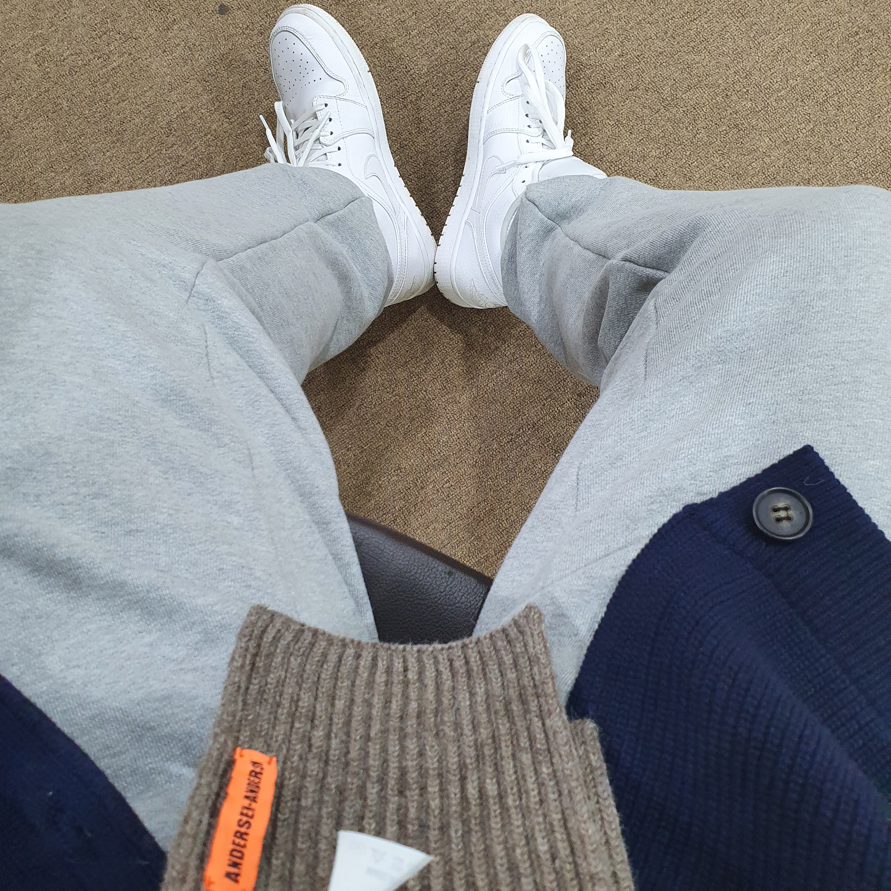 Jordan 1 Low Triple White Tumbled Leather 2020 착용 스타일