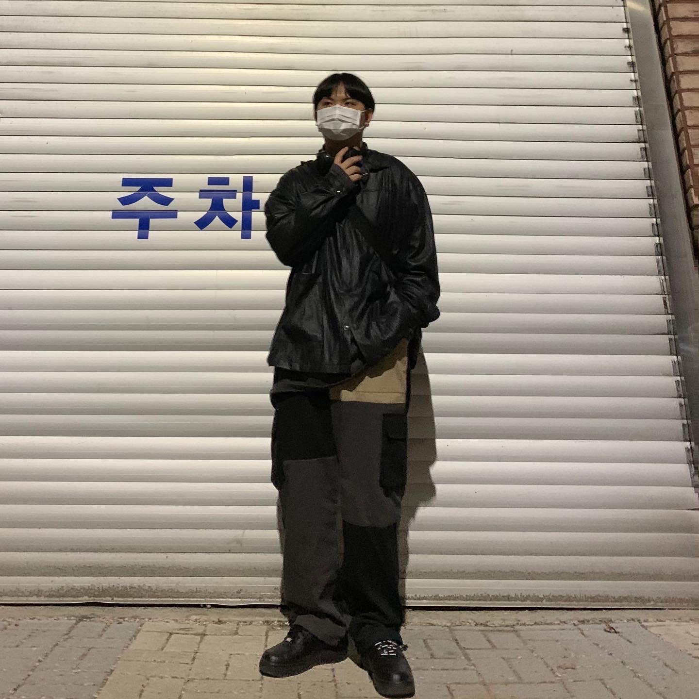 Nike x Supreme Air Force 1 Low Black 착용 스타일