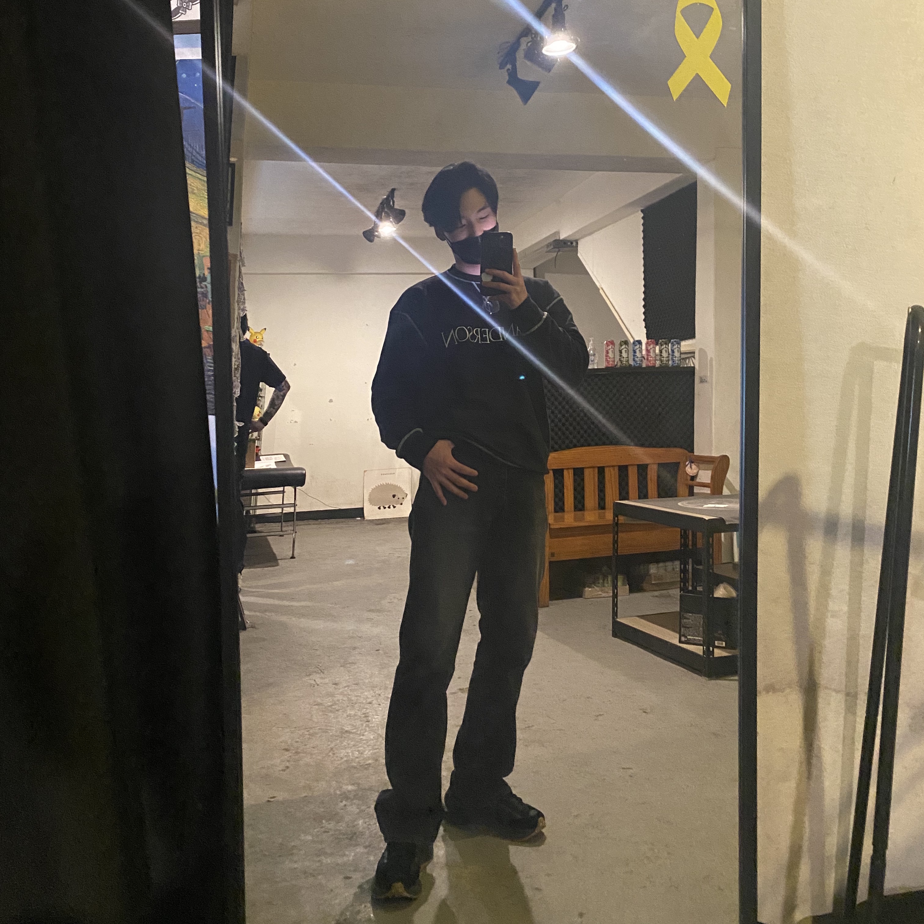 Nike x Sacai VaporWaffle Black and Gum 착용 스타일