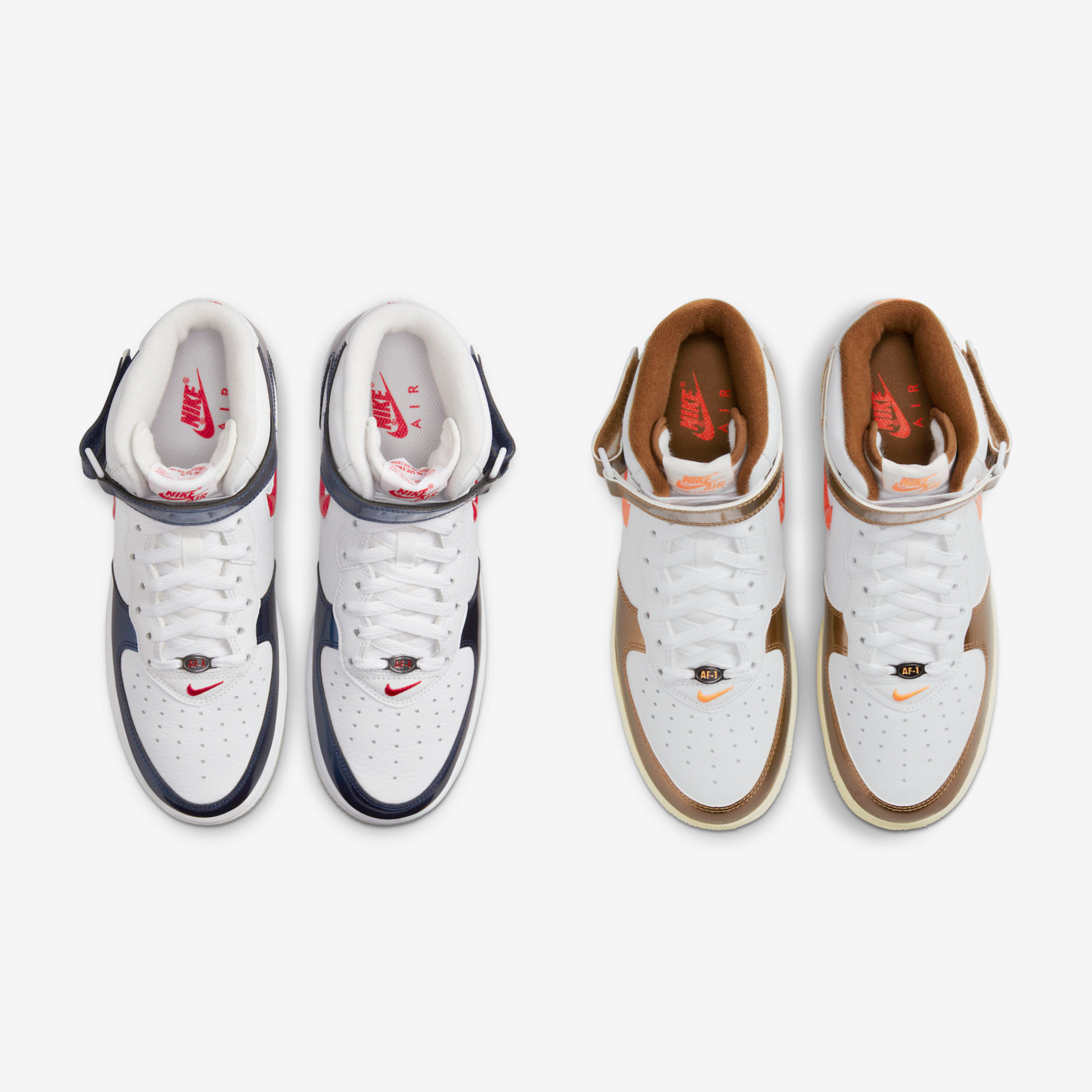 Nike Air Force 1 Mid QS University Red and Midnight Navy, Nike Air Force 1 Mid QS Ale Brown 착용 스타일 - 3