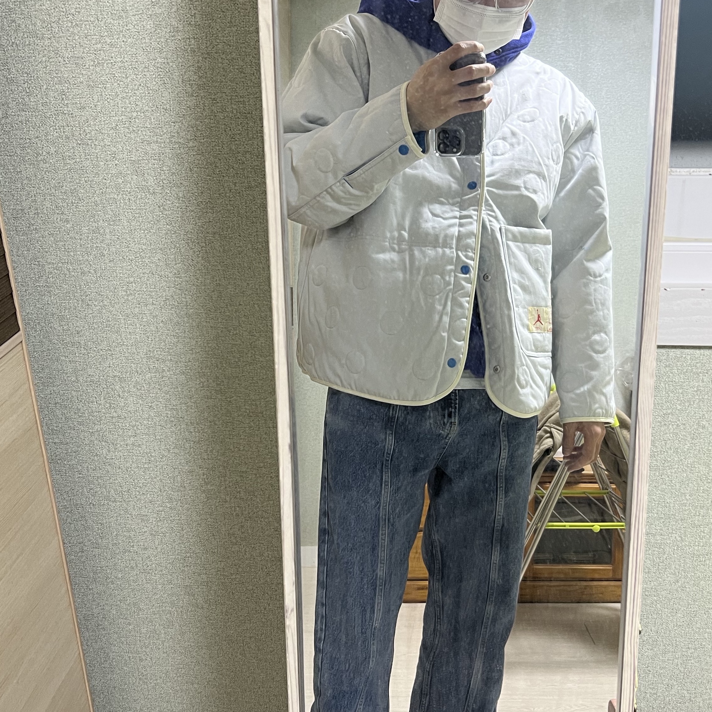 Jordan x Union Reversible Jacket Equater Blue - Asia 착용 스타일 - 2