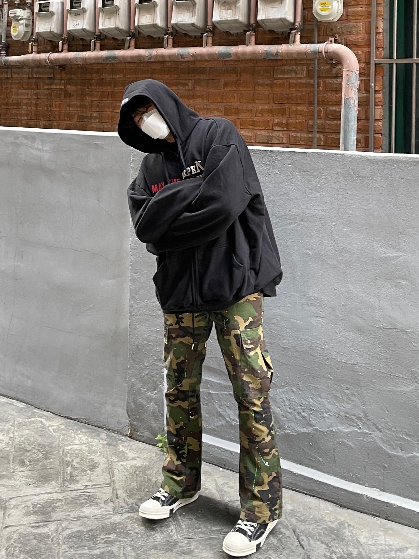 Converse x Drkshdw Turbodrk Chuck 70 Hi Black 착용 스타일 - 2