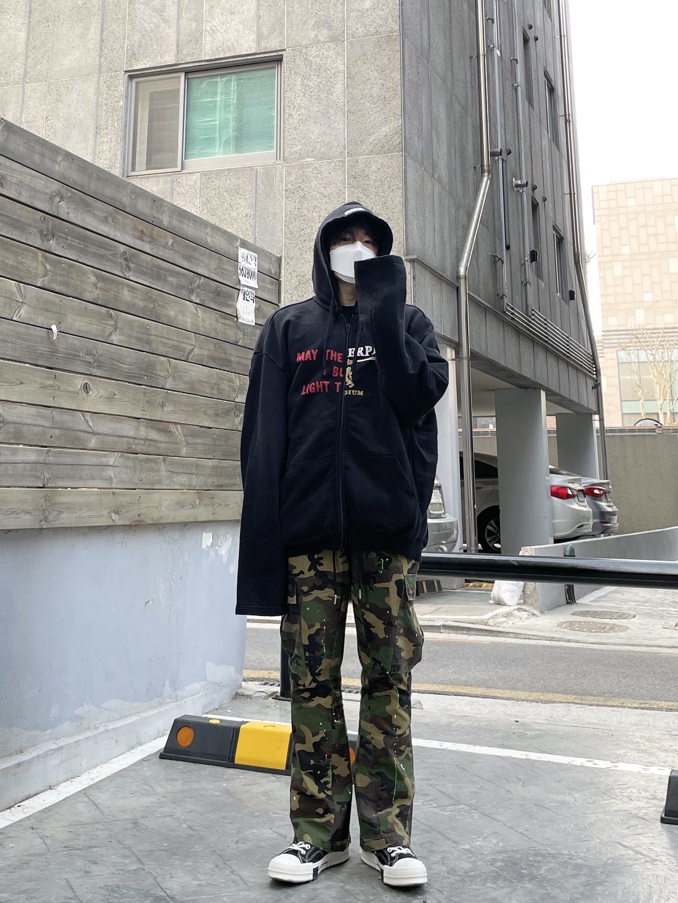 Converse x Drkshdw Turbodrk Chuck 70 Hi Black 착용 스타일 - 5