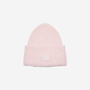 Acne Studios Large Face Logo Beanie Faded Pink Melange