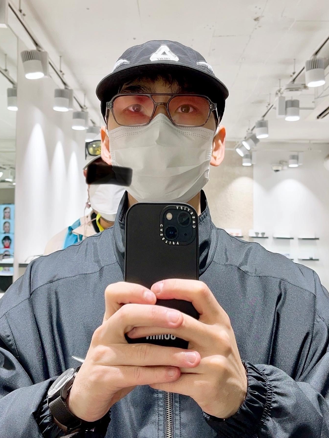 Nike NRG Solo Swoosh Satin Bomber Jacket Black Doll - Asia, Palace S-Runner Shell Hat Black - 21FW 착용 스타일