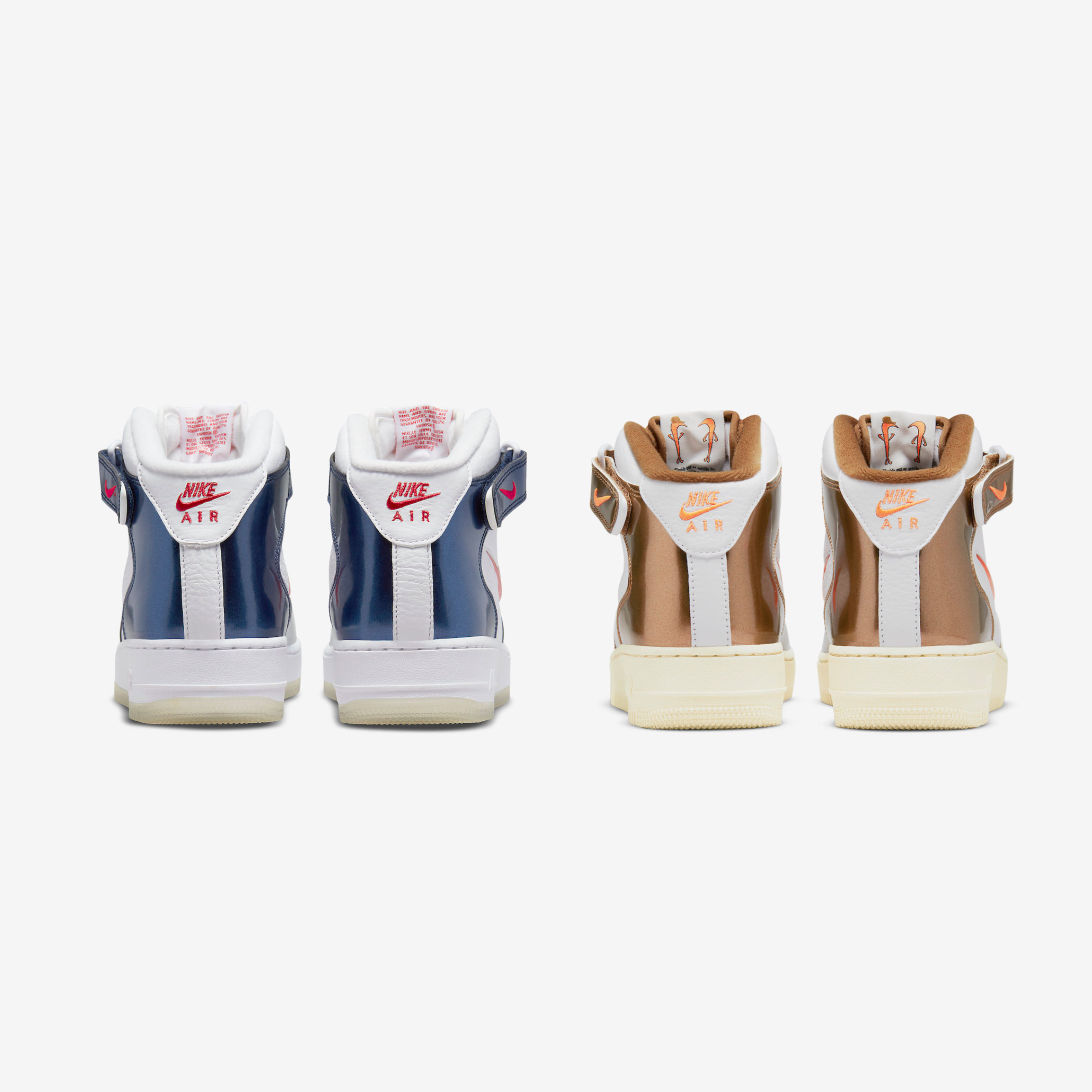 Nike Air Force 1 Mid QS University Red and Midnight Navy, Nike Air Force 1 Mid QS Ale Brown 착용 스타일 - 5