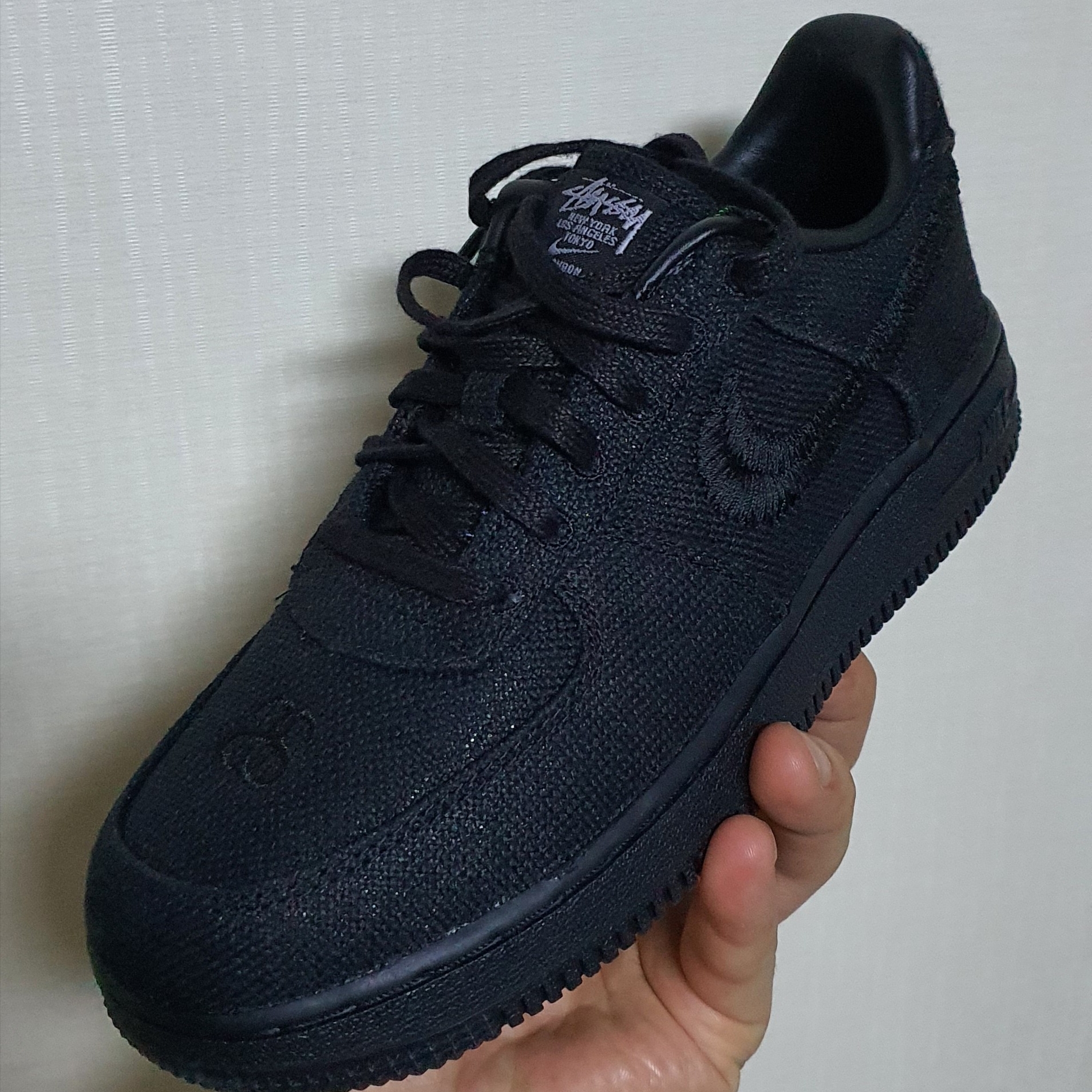 (PS) Nike x Stussy Force 1 Low Triple Black 착용 스타일 - 4