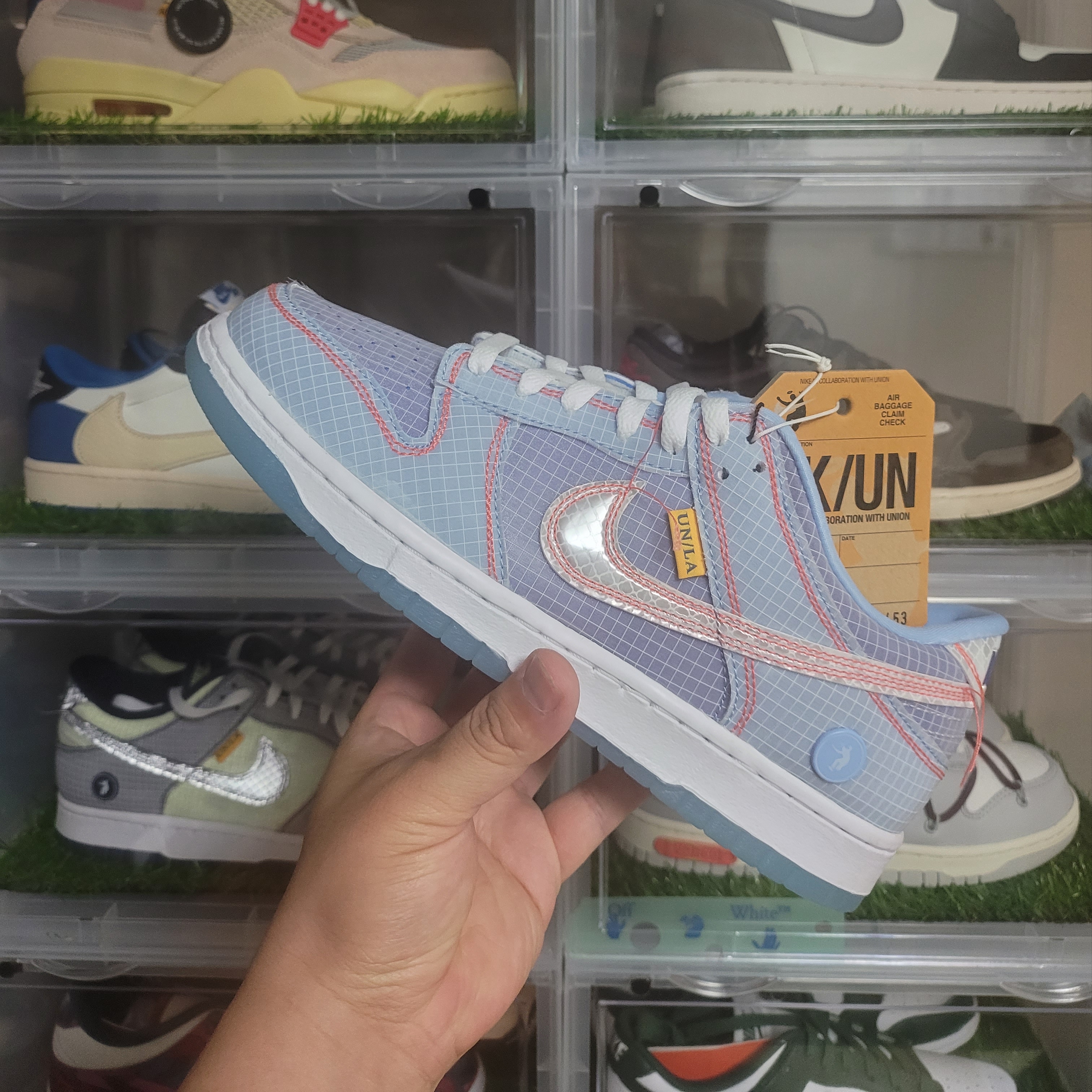 Nike x Union Dunk Low Passport Pack Argon, Nike x Union Dunk Low Passport Pack Pistachio 착용 스타일 - 1