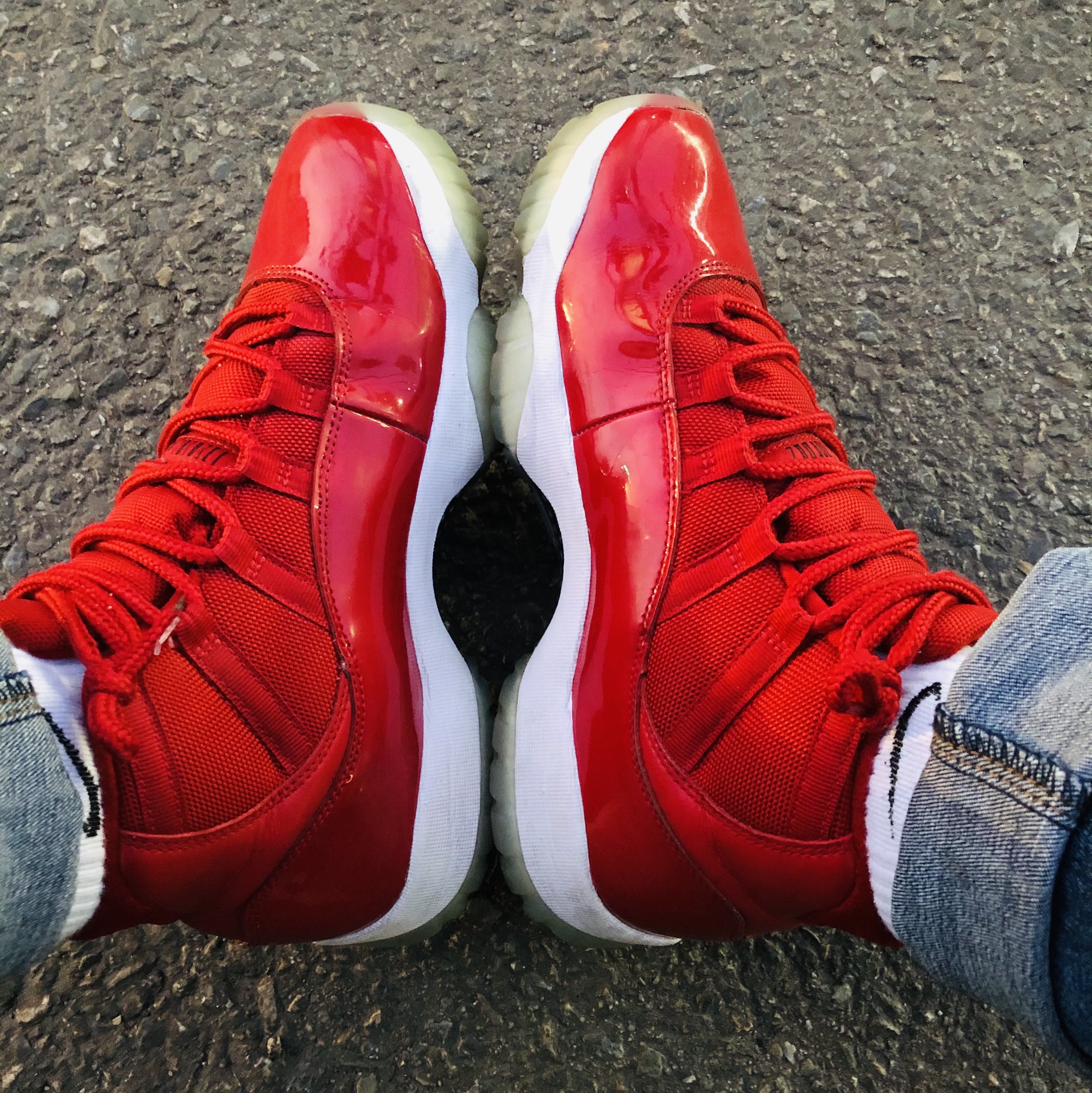 Jordan 11 Retro Win Like 96 Gym Red 착용 스타일