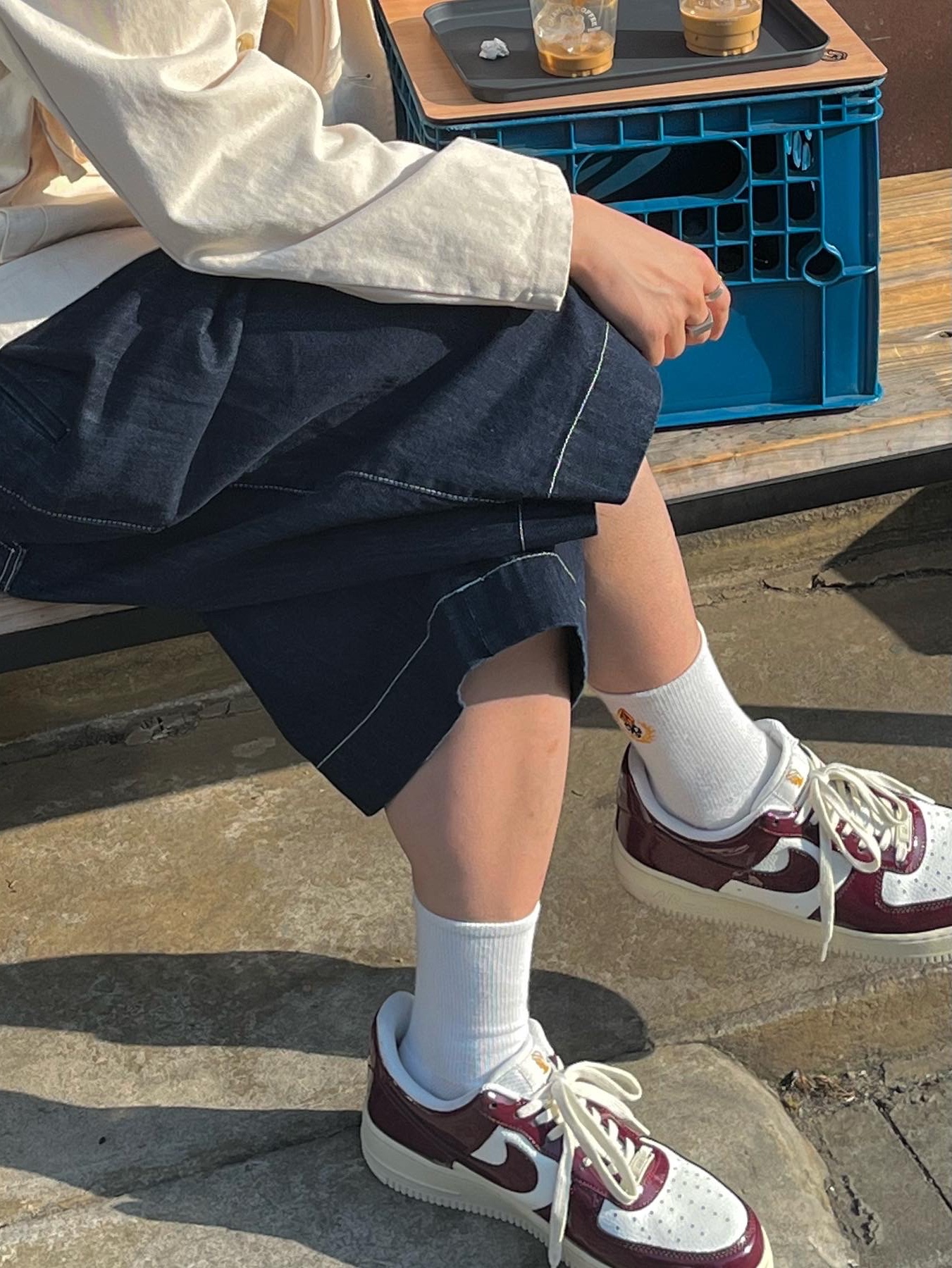 (W) Nike Air Force 1 Low Dark Beetroot 착용 스타일 - 3