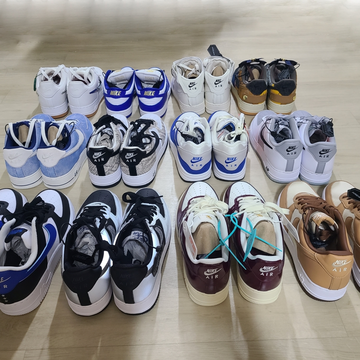 Nike x Travis Scott Air Force 1 Low White, Nike x Supreme SB Dunk Low Hyper Blue 착용 스타일 - 2