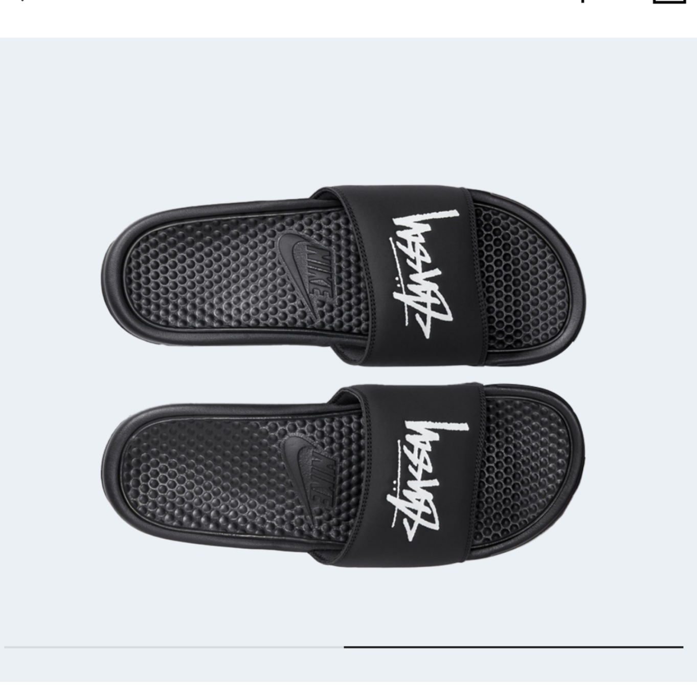 Nike x Stussy Benassi Slide Off Noir, Nike x Stussy Benassi Slide Black 착용 스타일