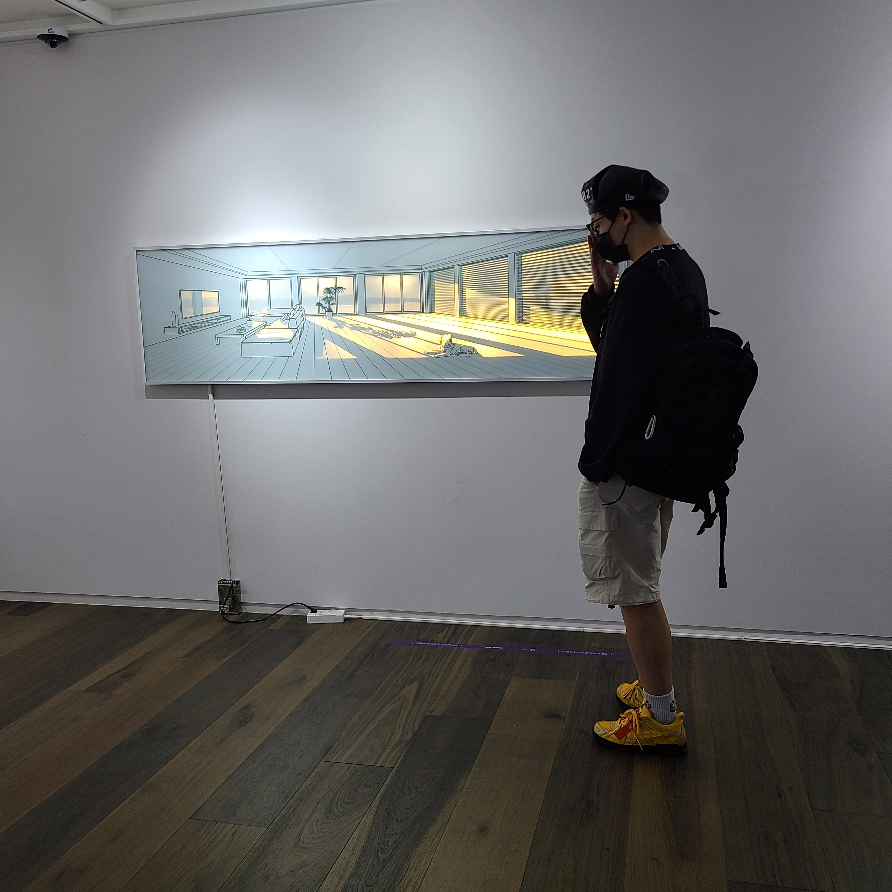 Nike x Off-White Air Rubber Dunk University Gold 착용 스타일