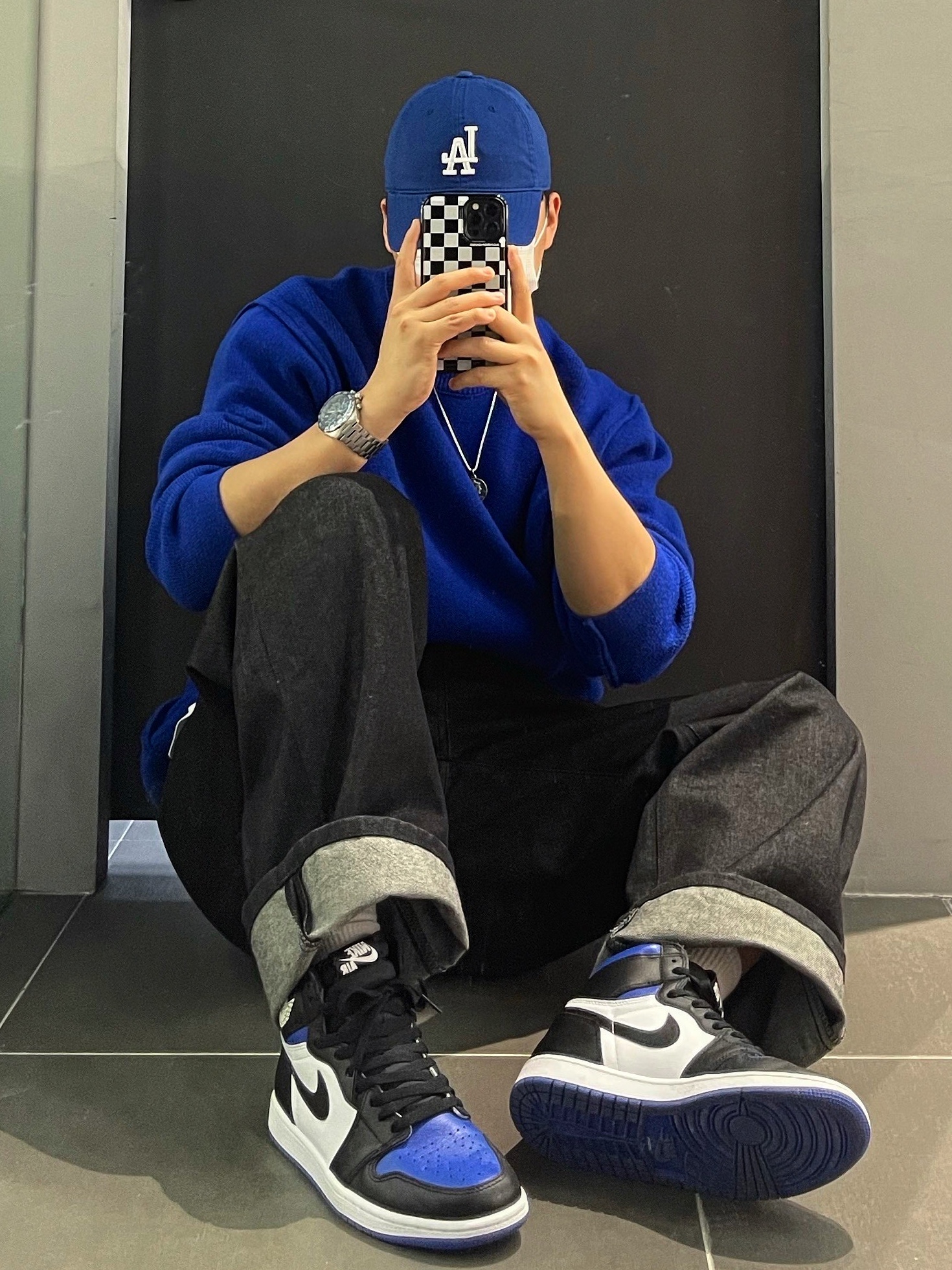 Jordan 1 Retro High OG Royal Toe 착용 스타일