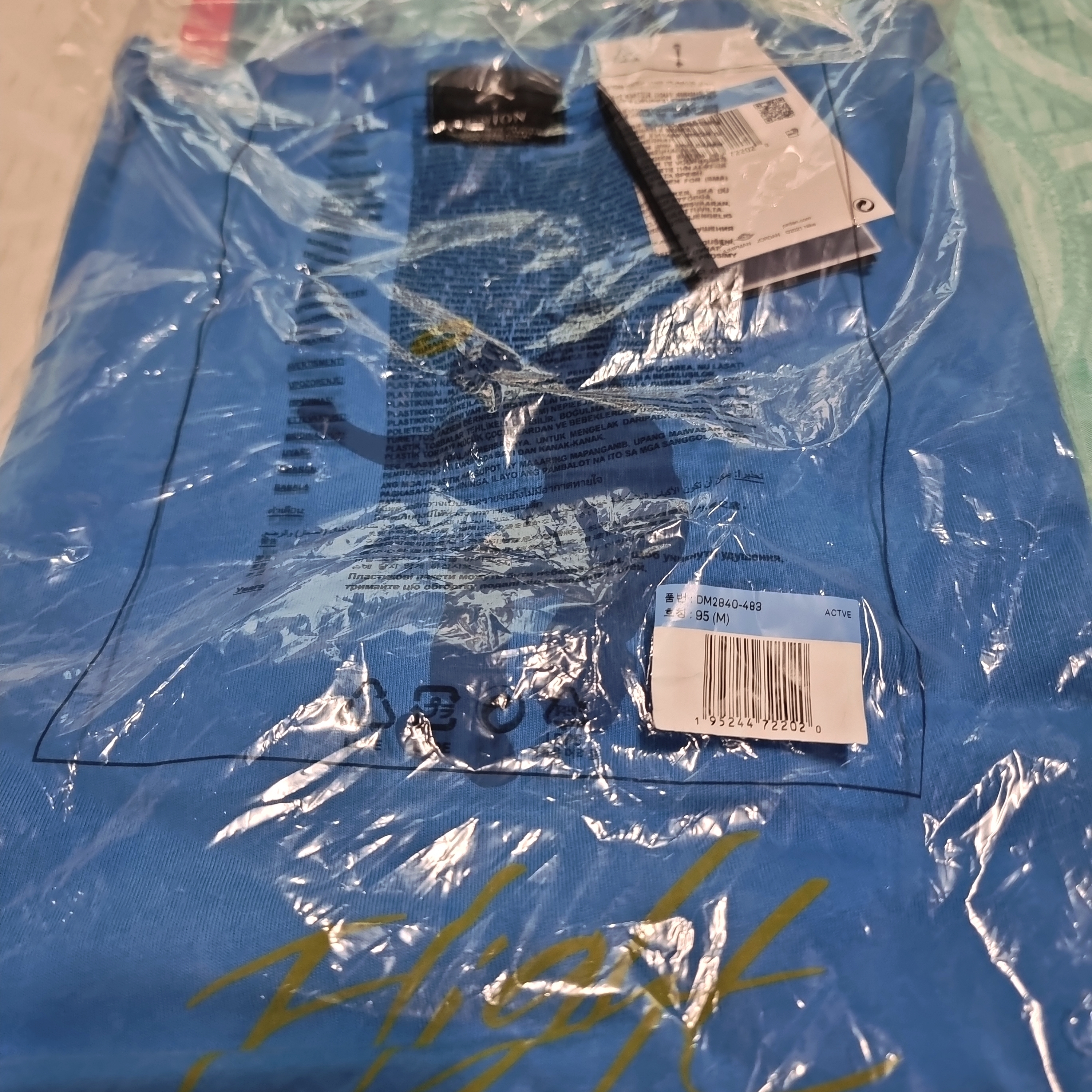 Jordan x Union Graphic T-Shirt Equater Blue - Asia 착용 스타일 - 1