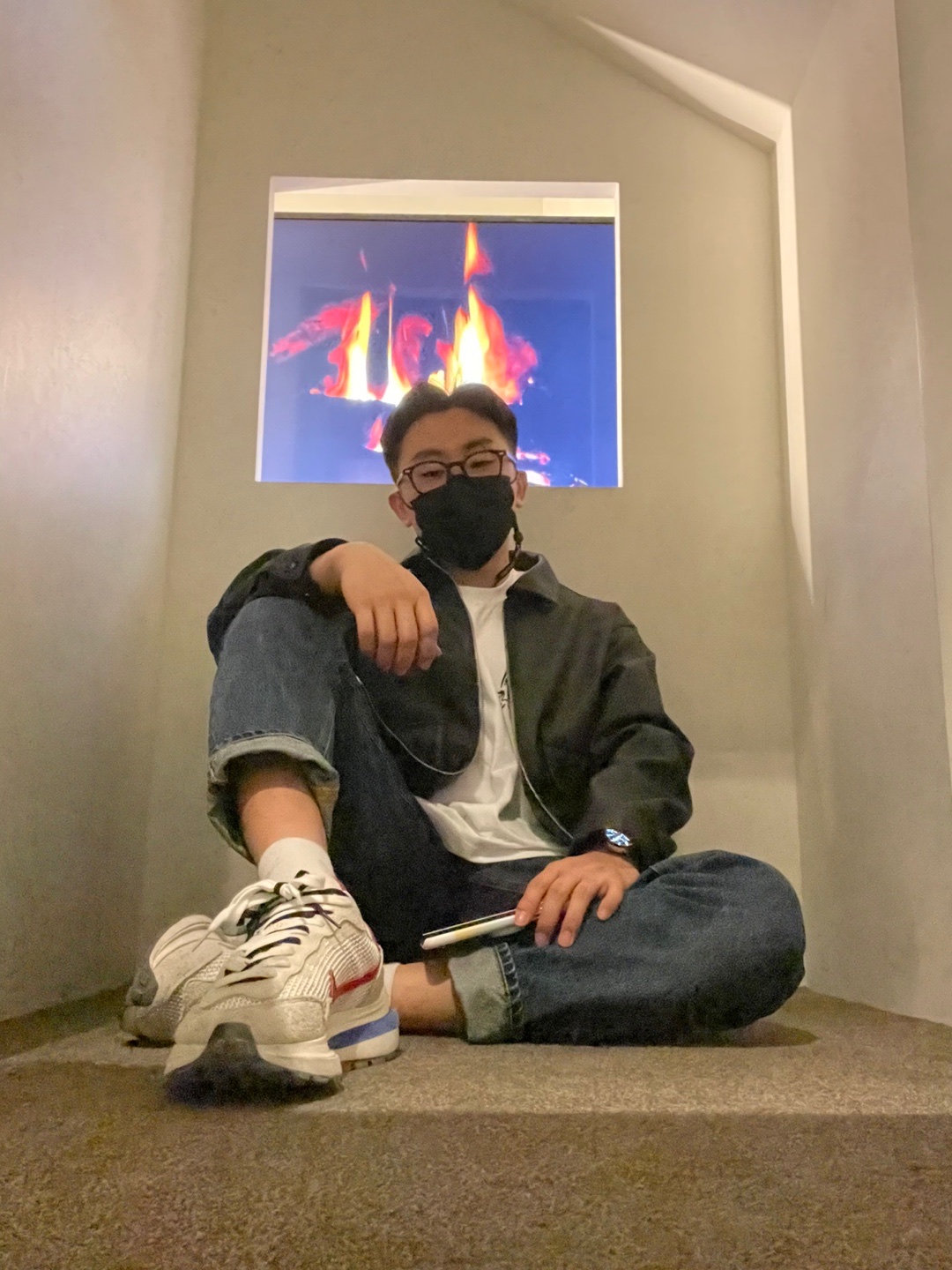 Nike x Sacai VaporWaffle Royal Fuchsia 착용 스타일