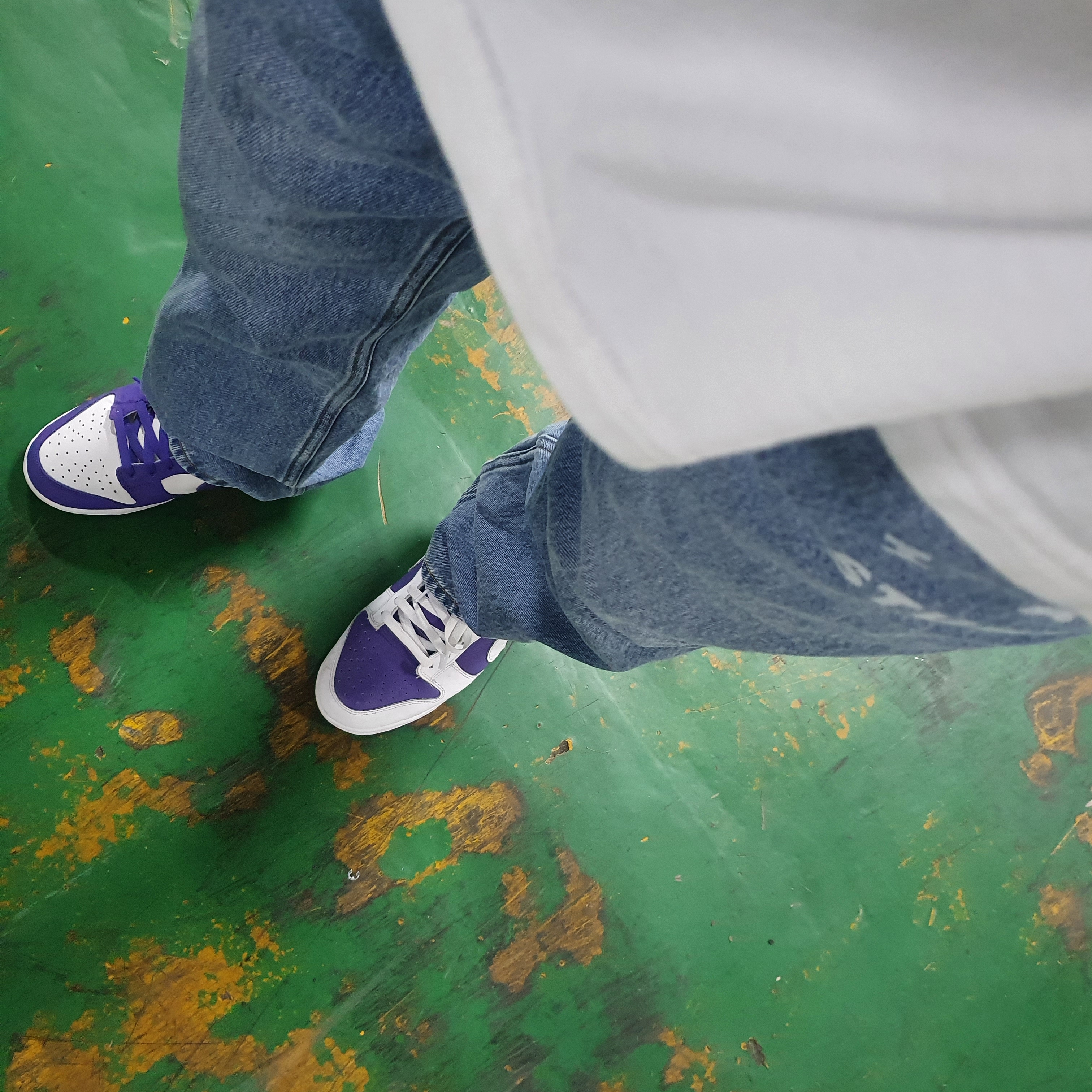 IAB Studio x Lee Denim Jeans Indigo Navy, (W) Nike Dunk Low SE Flip 착용 스타일 - 2