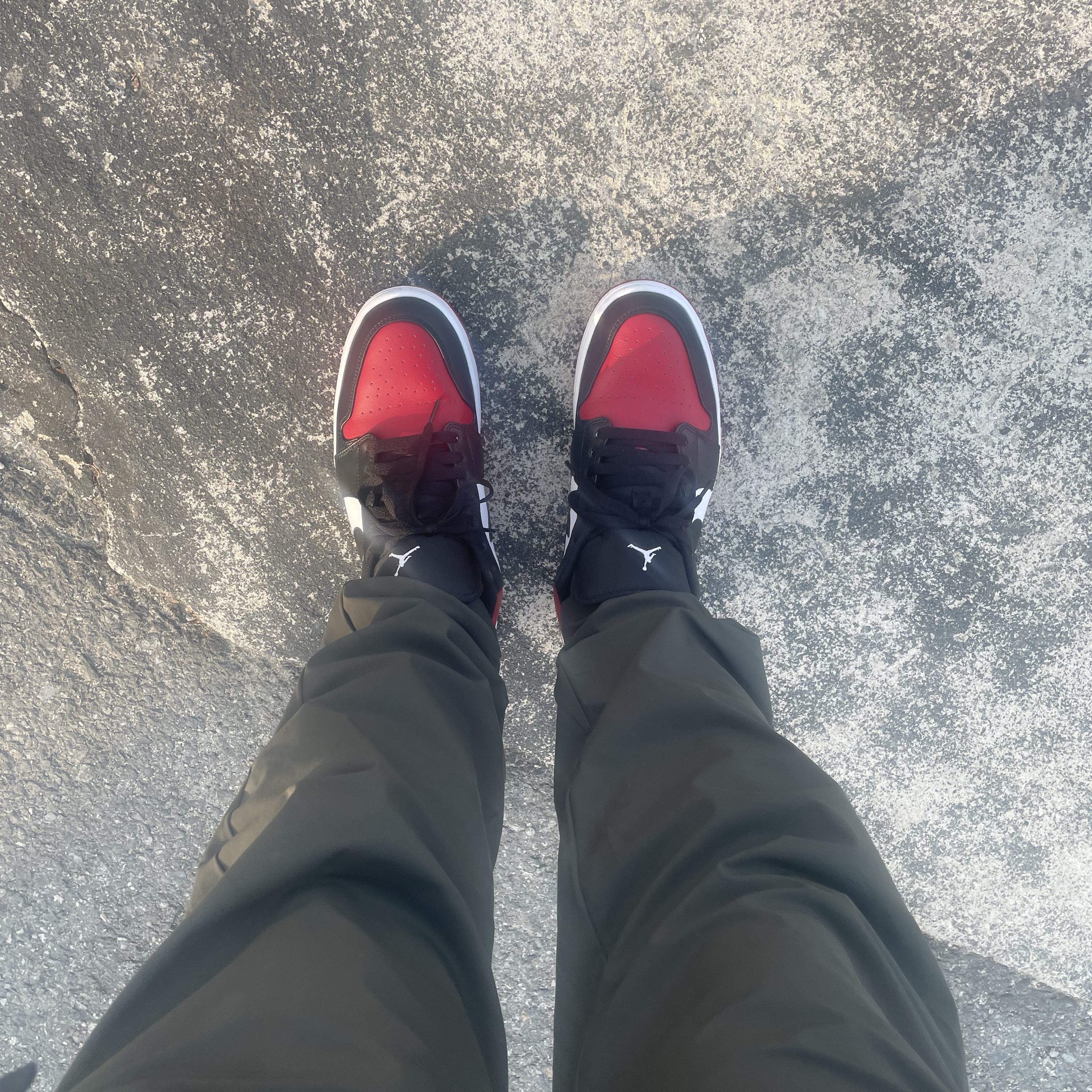 Jordan 1 Low Bred Toe 착용 스타일