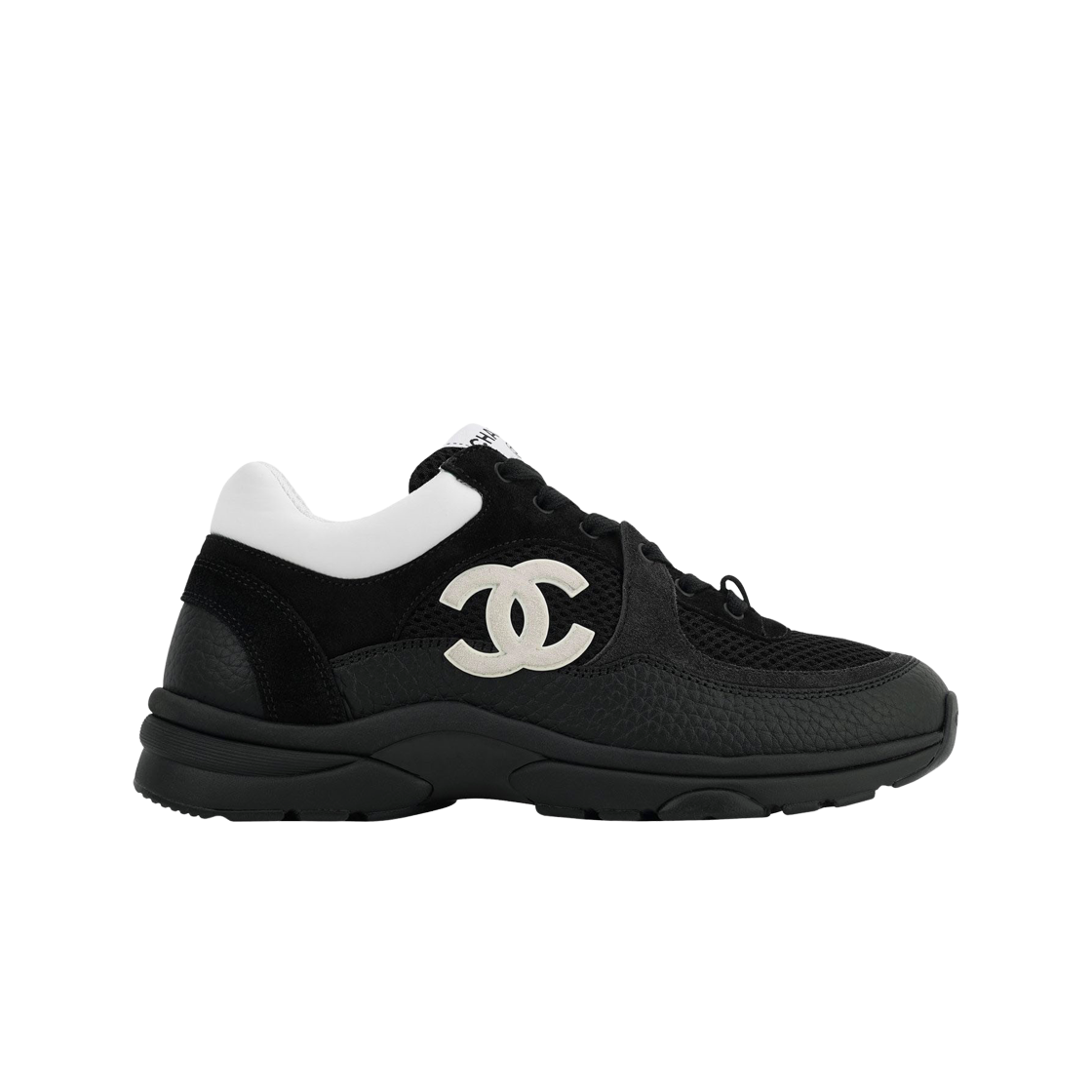 (W) 샤넬 스니커즈 메쉬 스웨이드 카프스킨 & 블랙 화이트((W) Chanel Sneakers Mesh Suede Calfskin & Black White)