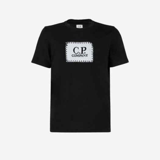 C.P. 컴퍼니 30/1 저지 라벨 티셔츠 블랙 - 22SS