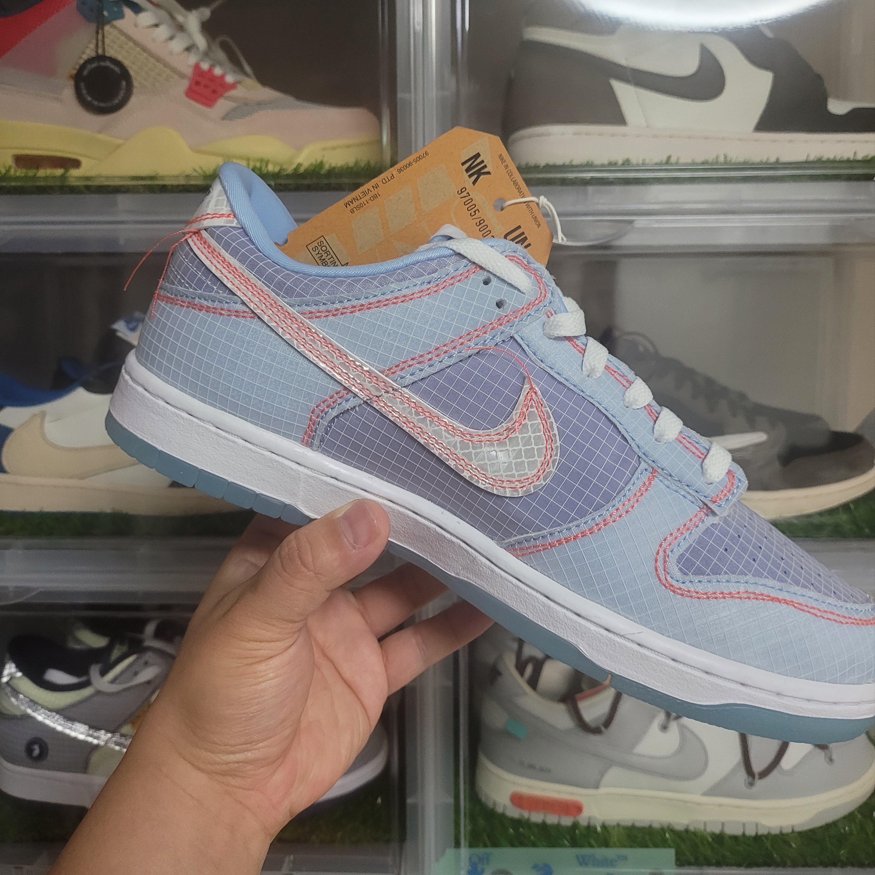Nike x Union Dunk Low Passport Pack Argon, Nike x Union Dunk Low Passport Pack Pistachio 착용 스타일 - 2