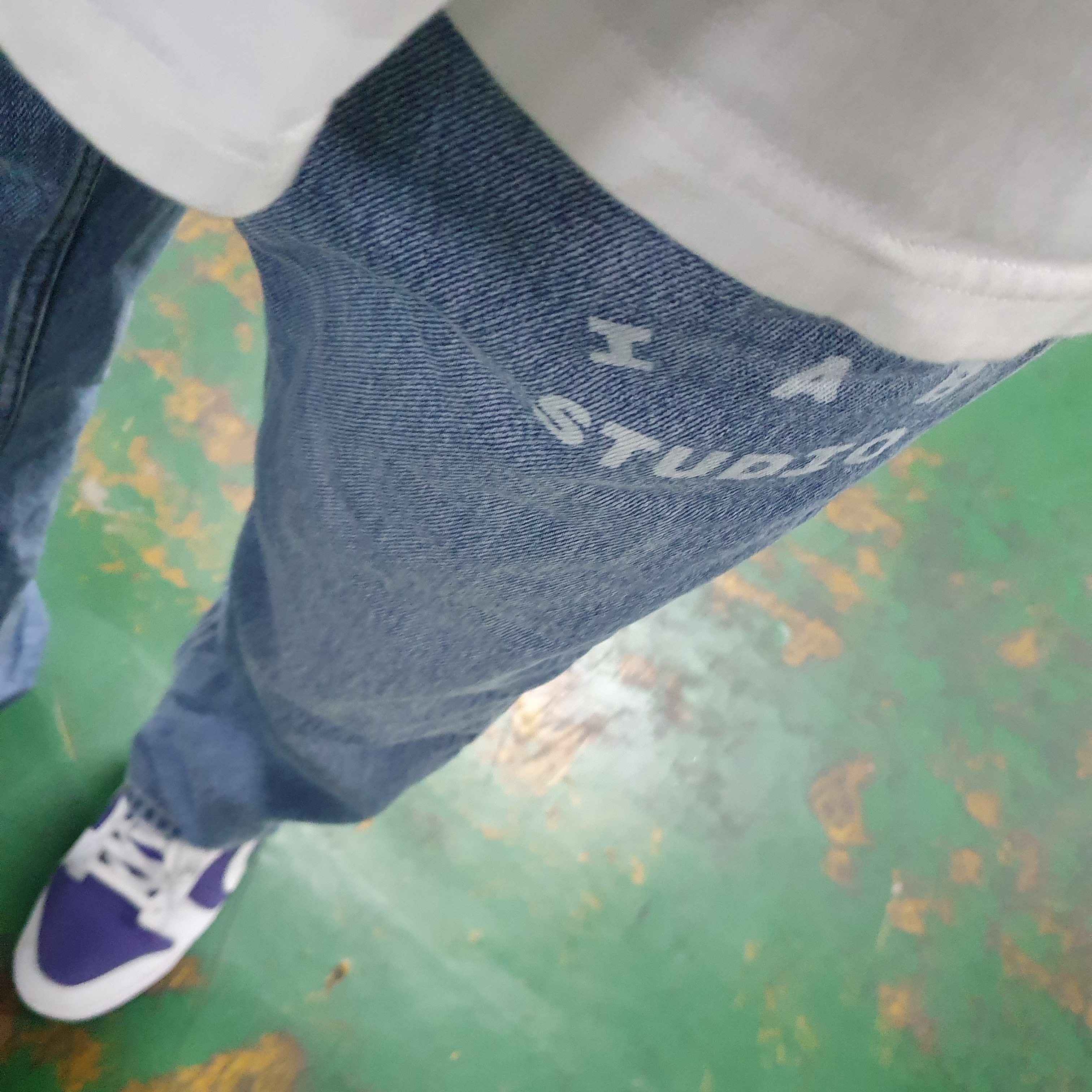 IAB Studio x Lee Denim Jeans Indigo Navy, (W) Nike Dunk Low SE Flip 착용 스타일 - 1