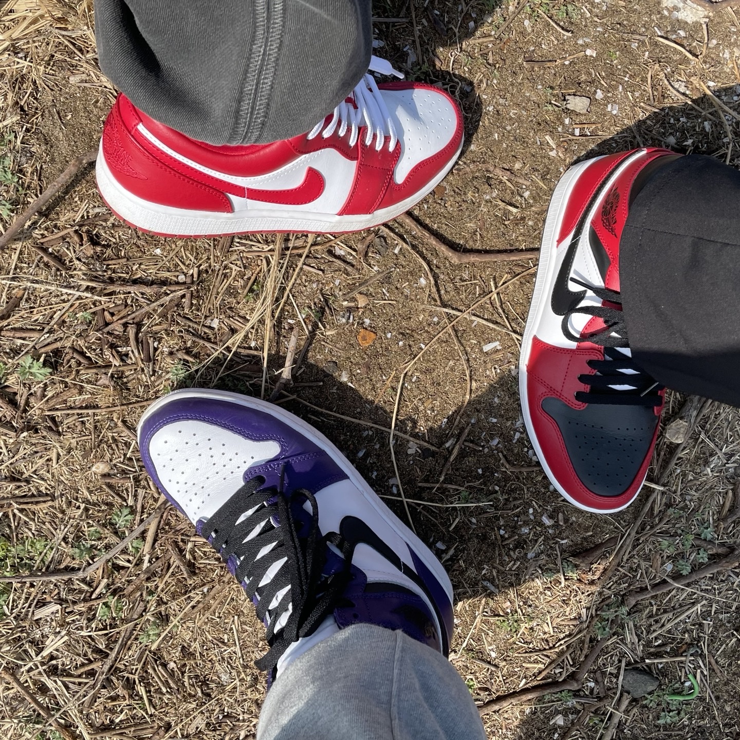 Jordan 1 Low Gym Red White, Jordan 1 Mid Chicago Black Toe 착용 스타일