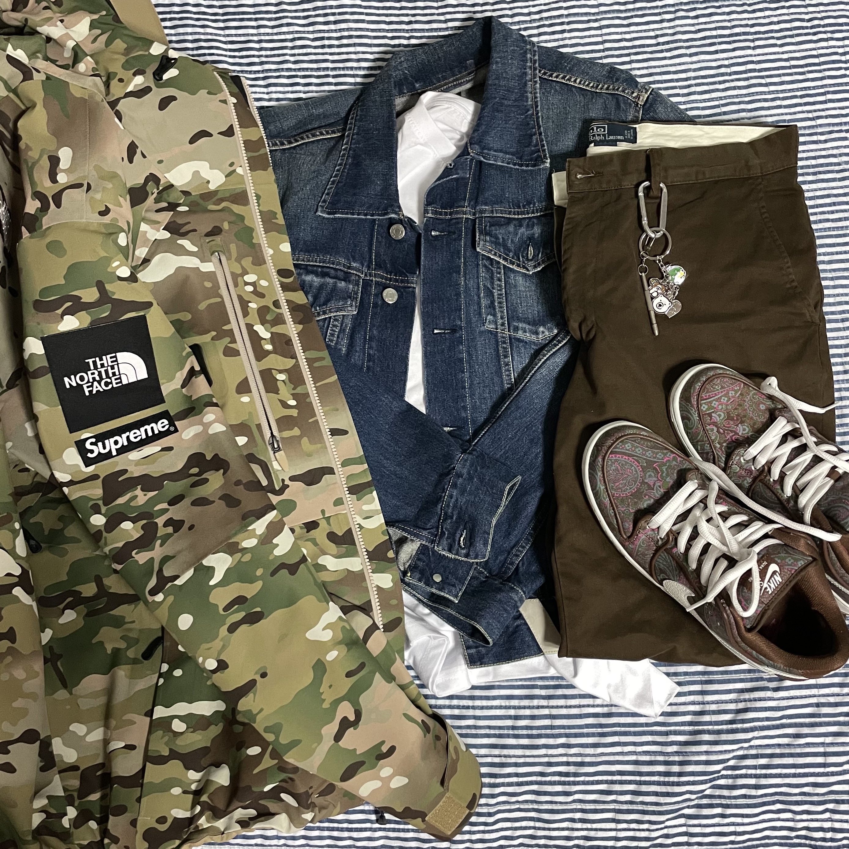 Supreme x The North Face Summit Series Rescue Mountain Pro Jacket Multi Camo - 22SS, Nike SB Dunk Low Pro Premium Paisley 착용 스타일