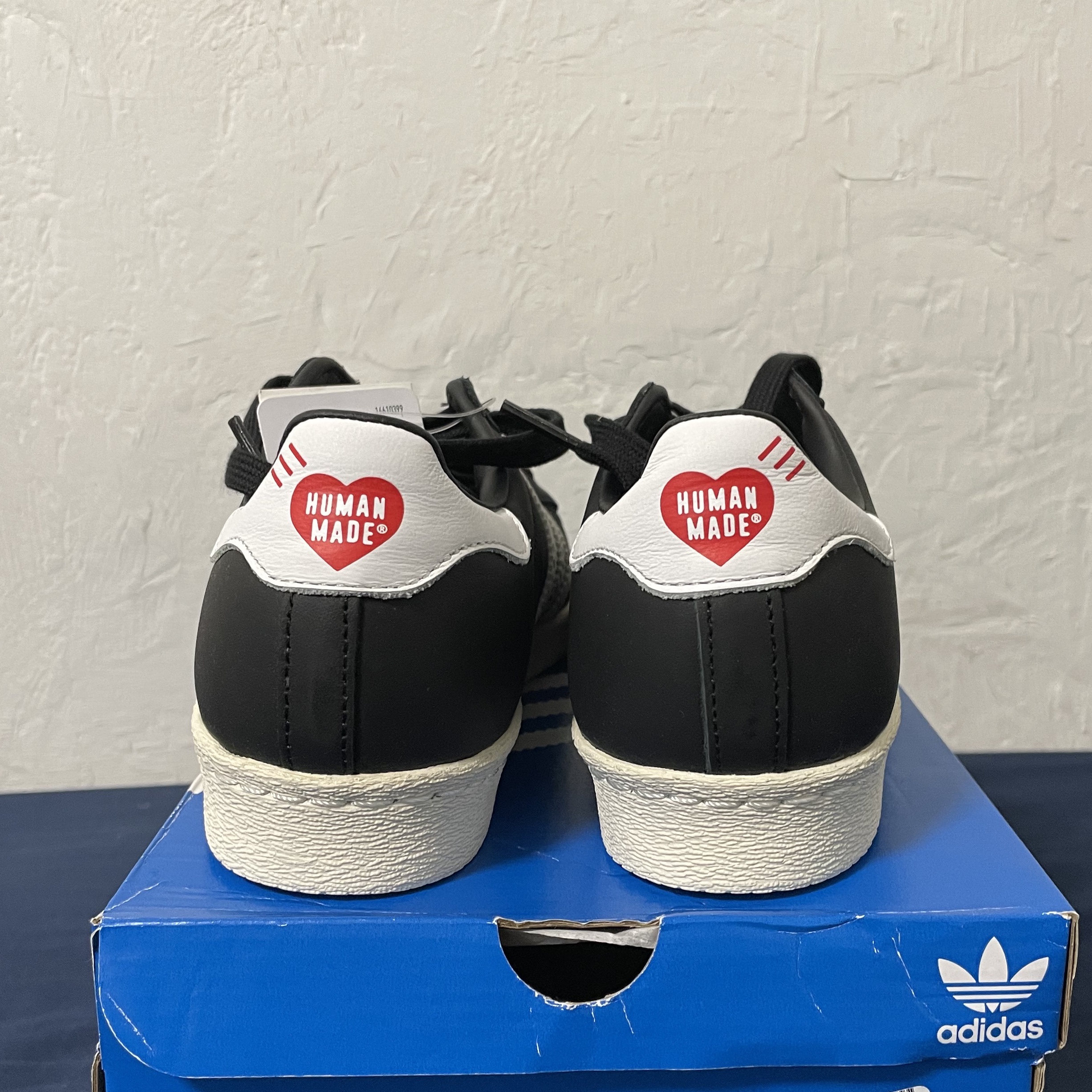 Adidas x Human Made Superstar Black White 착용 스타일