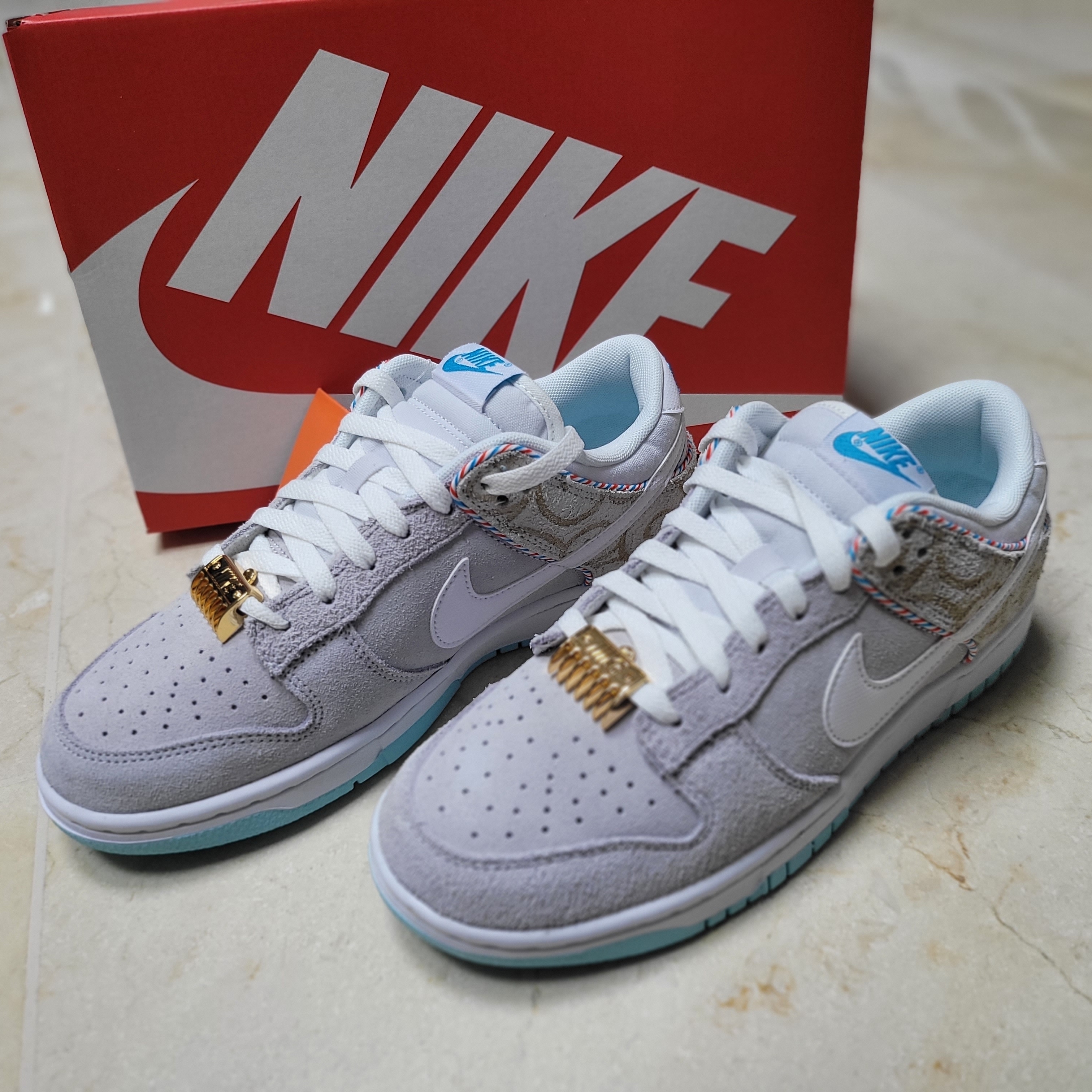 Nike Dunk Low Retro SE Barber Shop Grey 착용 스타일 - 3